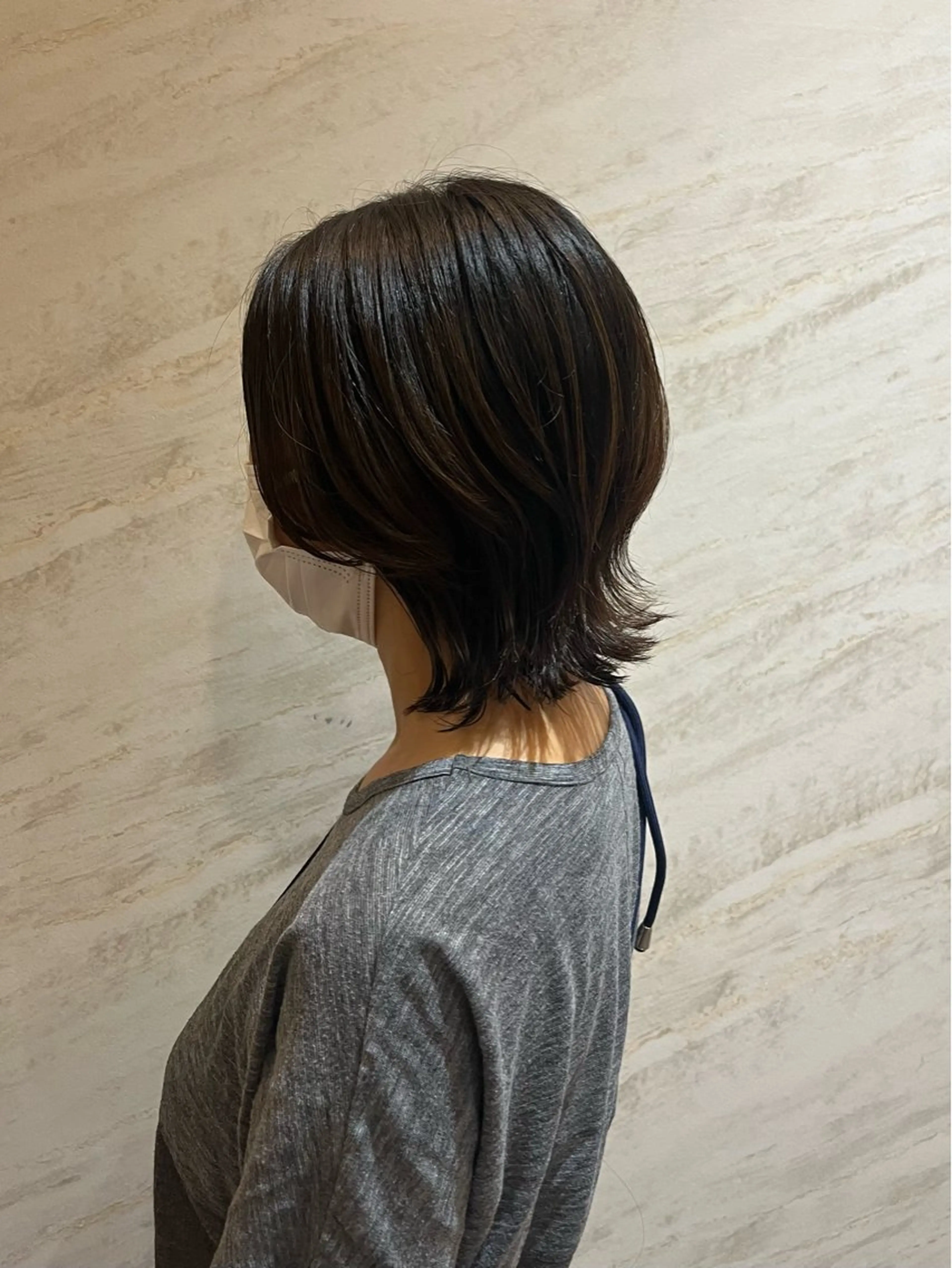 ミディアム 北野 未優香のヘアスタイル