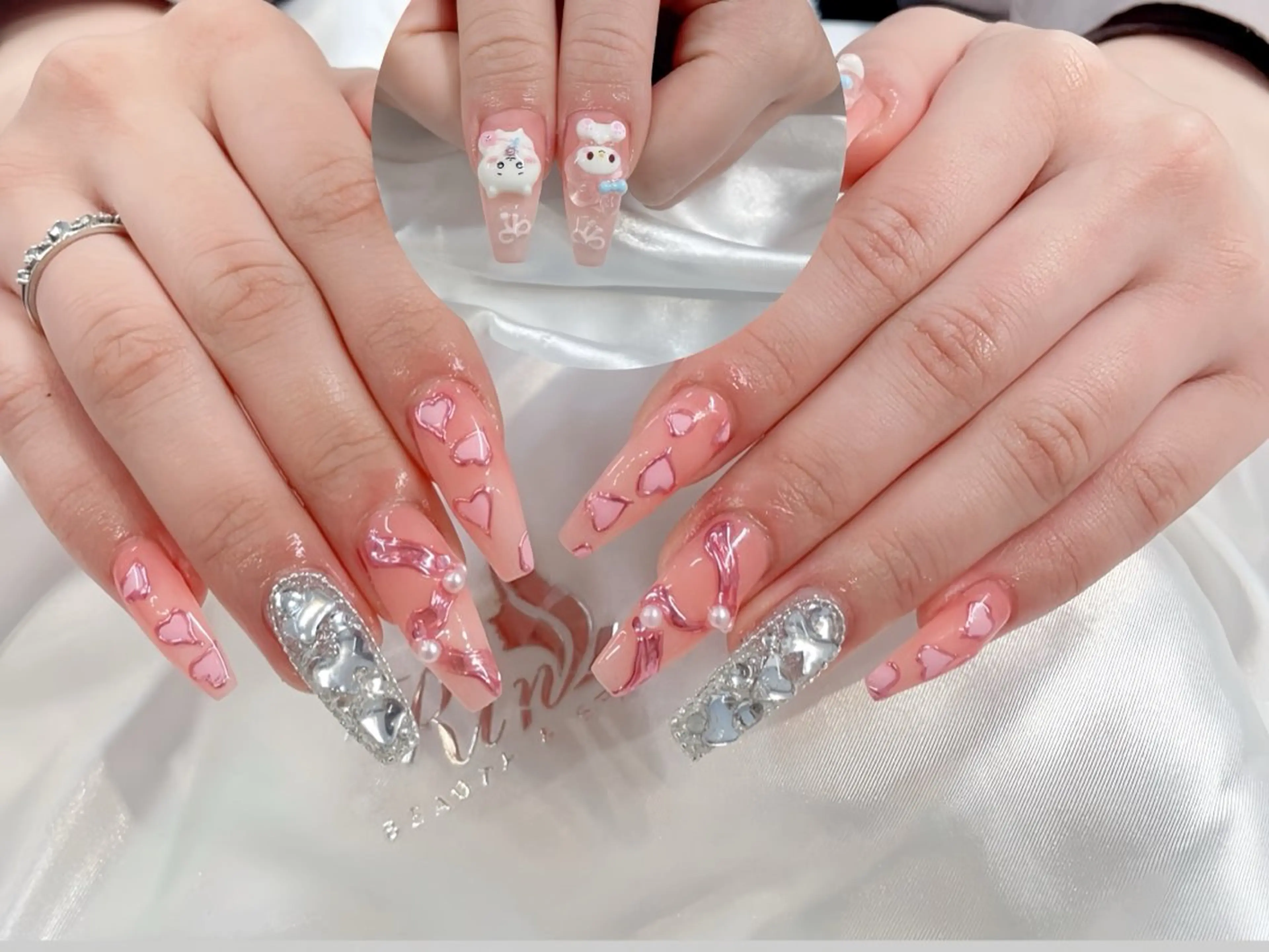 ネイル アートネイル ロングネイル スカルプネイル ネイルチップ ハンドネイル Rin Nail 新大久保店のネイルデザイン