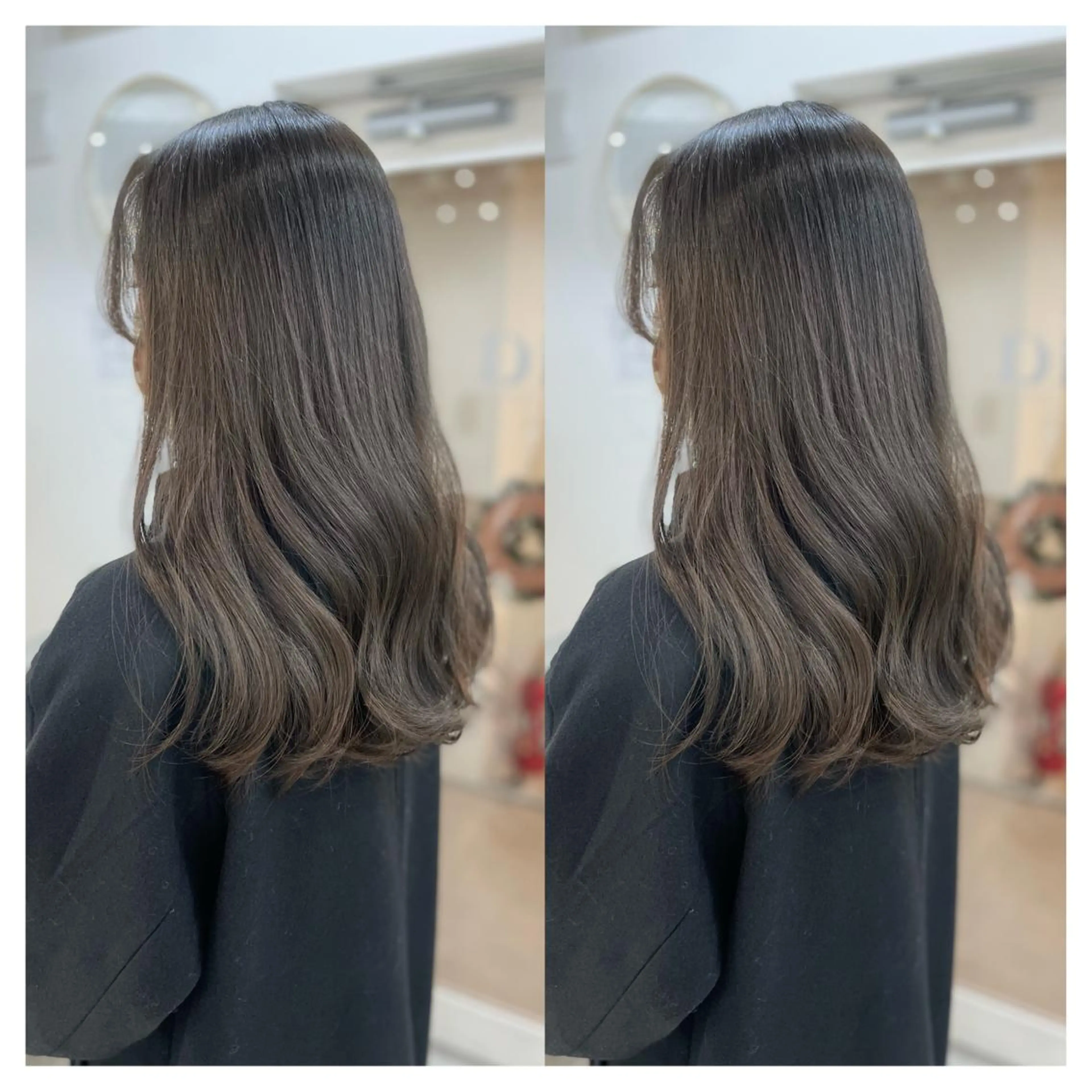 セミロング カラー カット ヘアカラー トリートメント 村山 茉衣のヘアスタイル