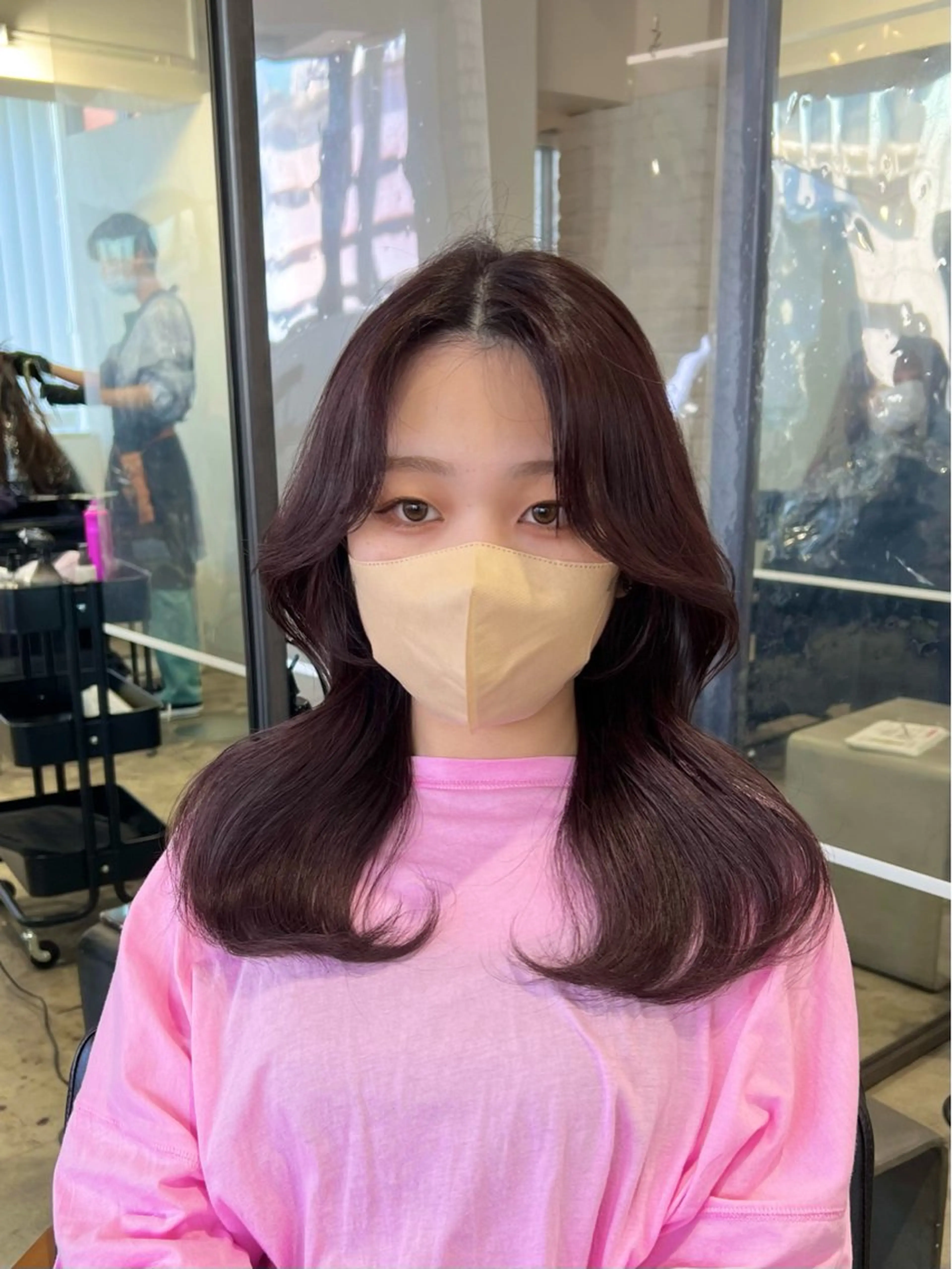 ミディアム カラー ダブルカラー カット ヘアカラー 【韓国風くびれヘア】 joule小木曽輝のヘアスタイル