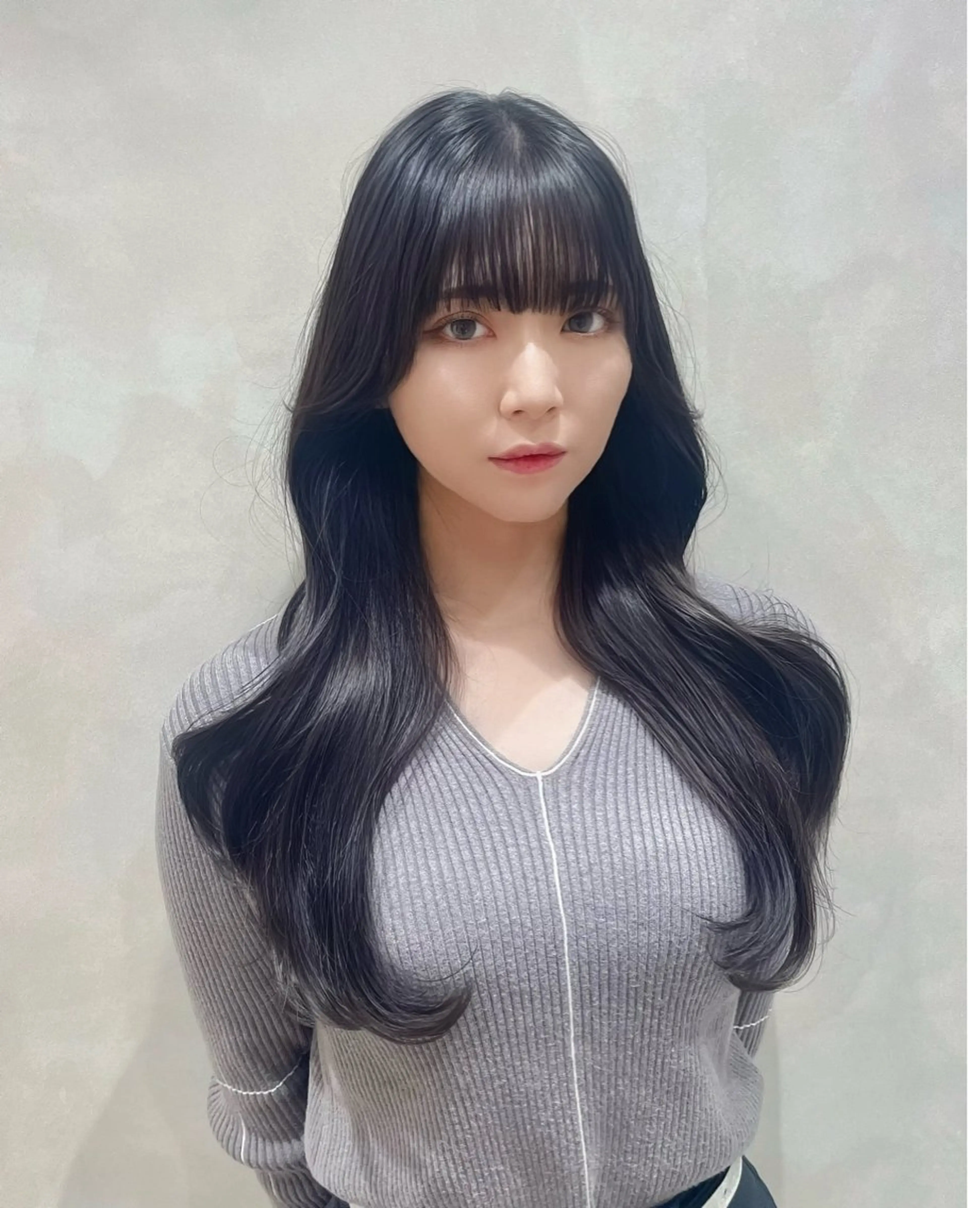 ロング カラー カット ヘアカラー トリートメント Ryoichi⛓️ 韓国ヘア/ハイトーンのヘアスタイル