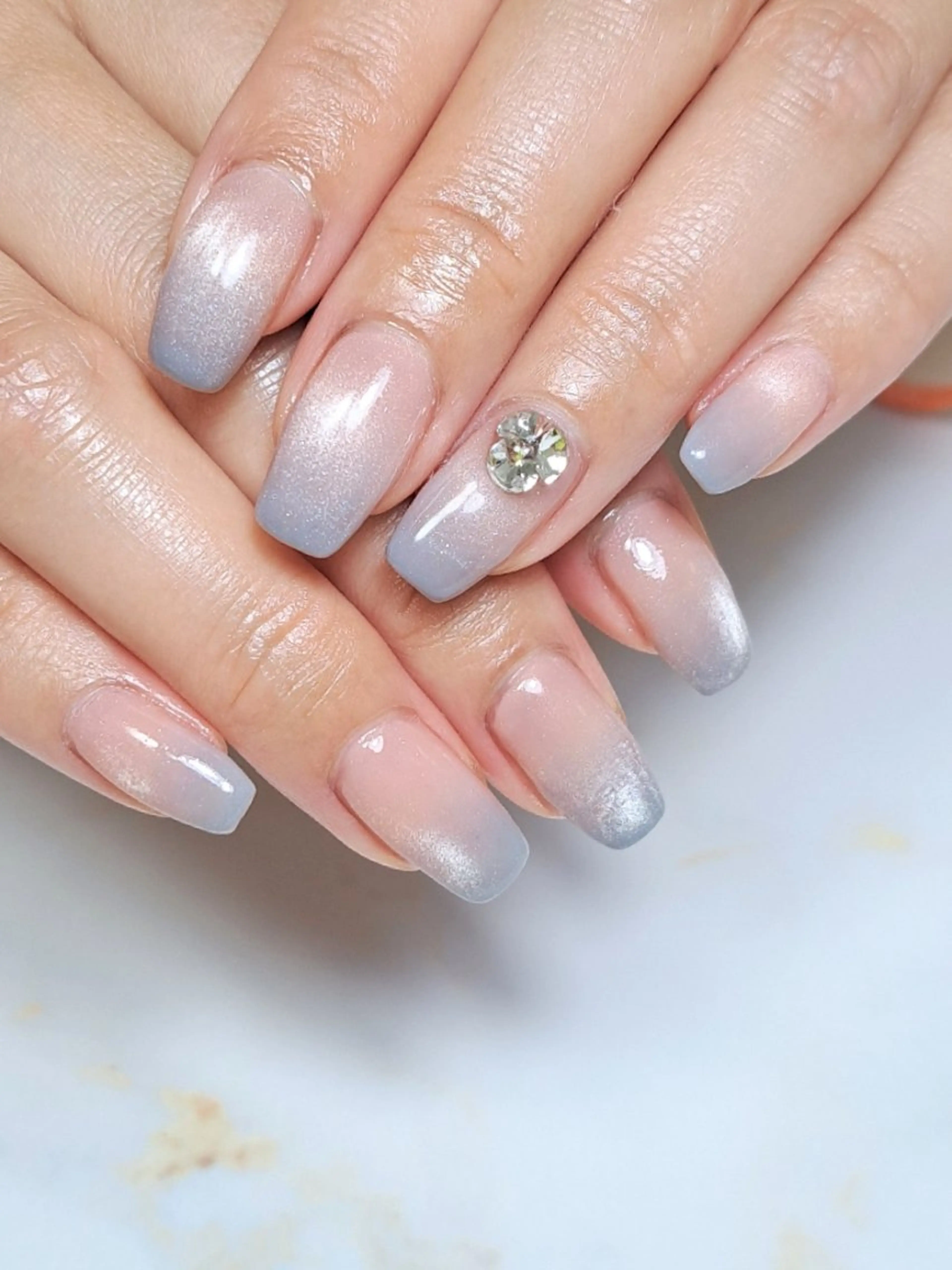 ネイル 水色 ピンク シルバー ハンドネイル B-BAUM  nailsalon のその他イメージ