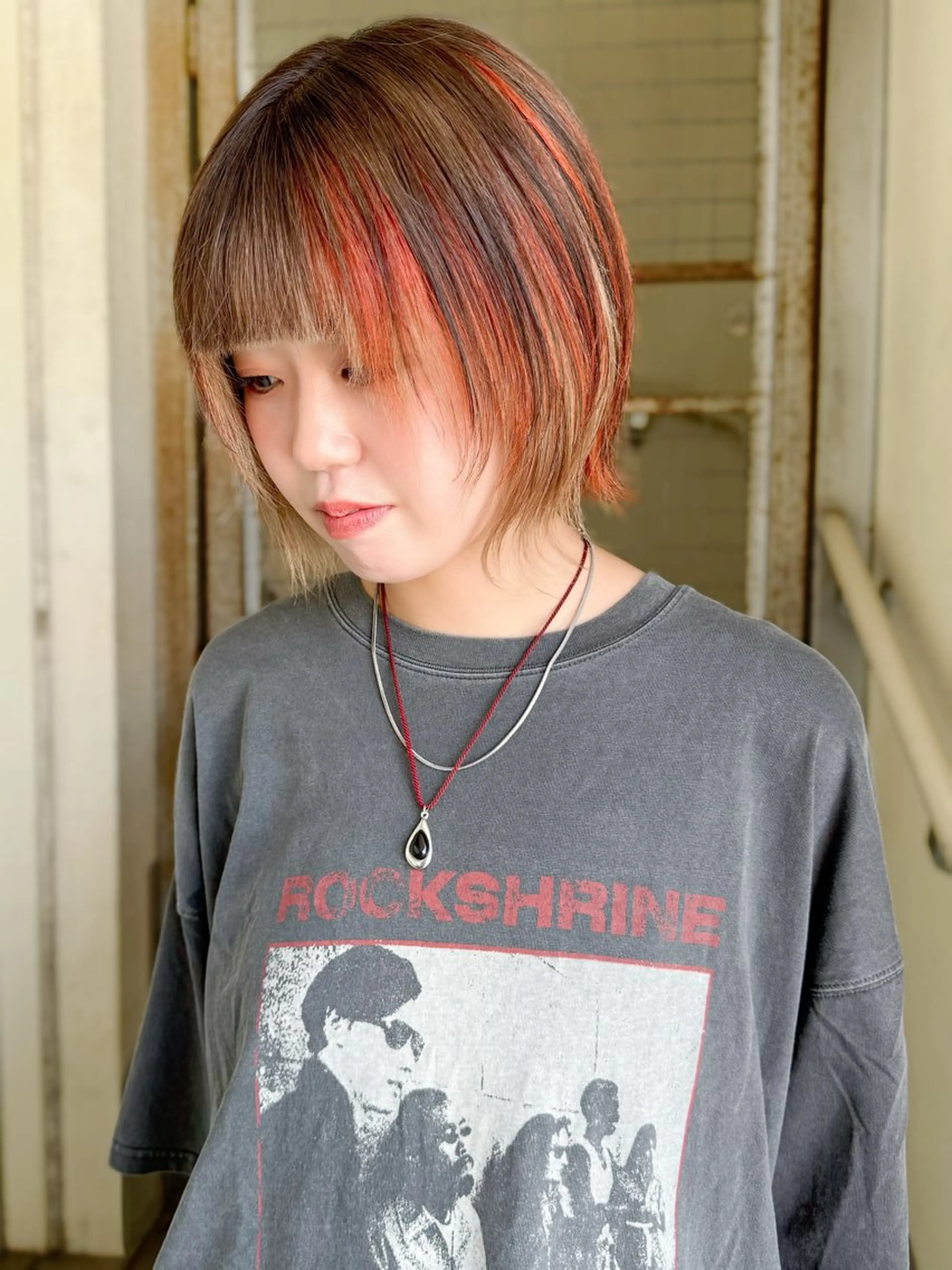 ミディアム ヘアカラー トリートメント 垢抜け/レイヤー/ ハイトーン/アスナのヘアスタイル