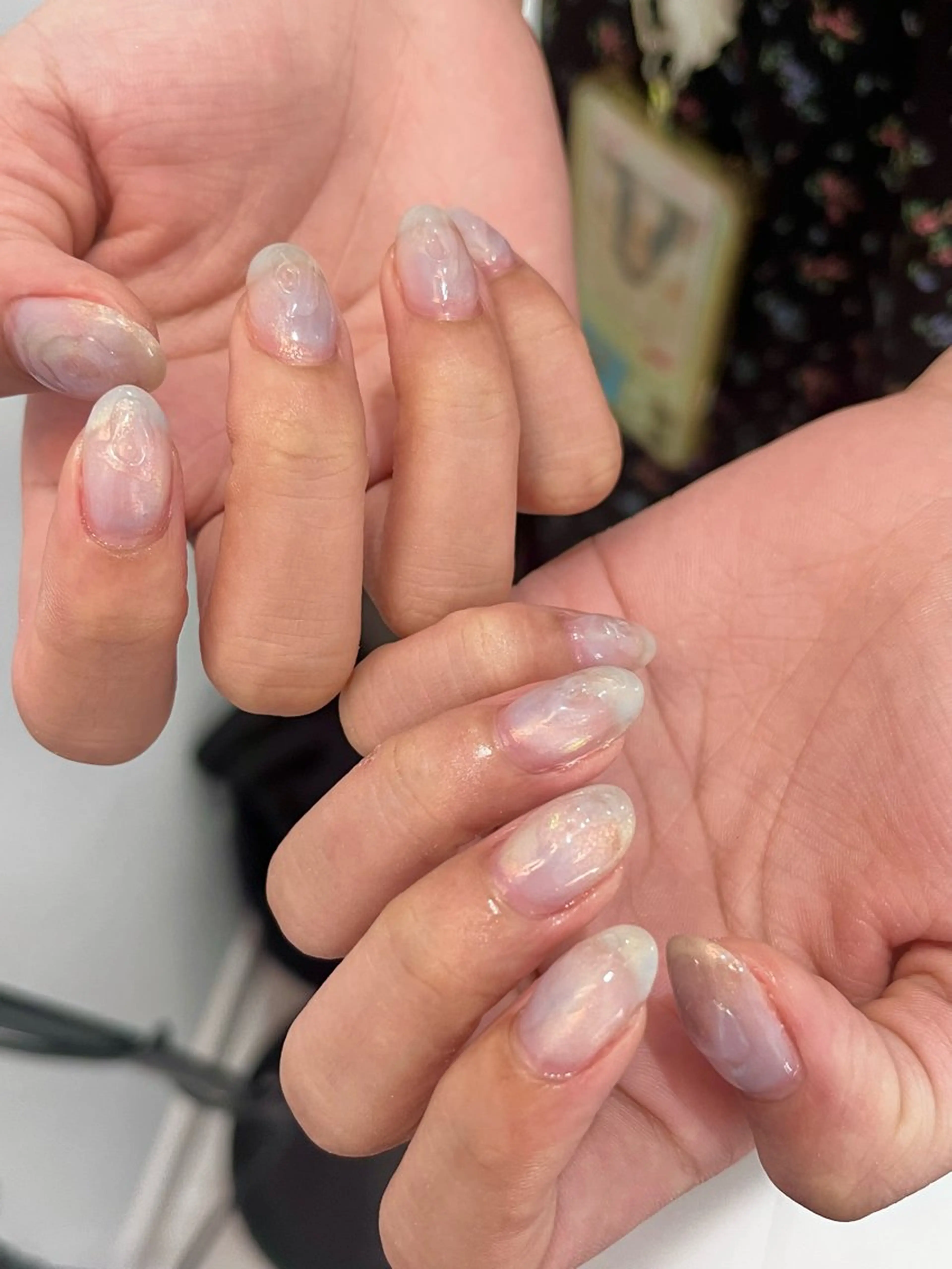 ネイル 氷ネイル・うるうるネイル May 昭和町/阿倍野のネイルデザイン