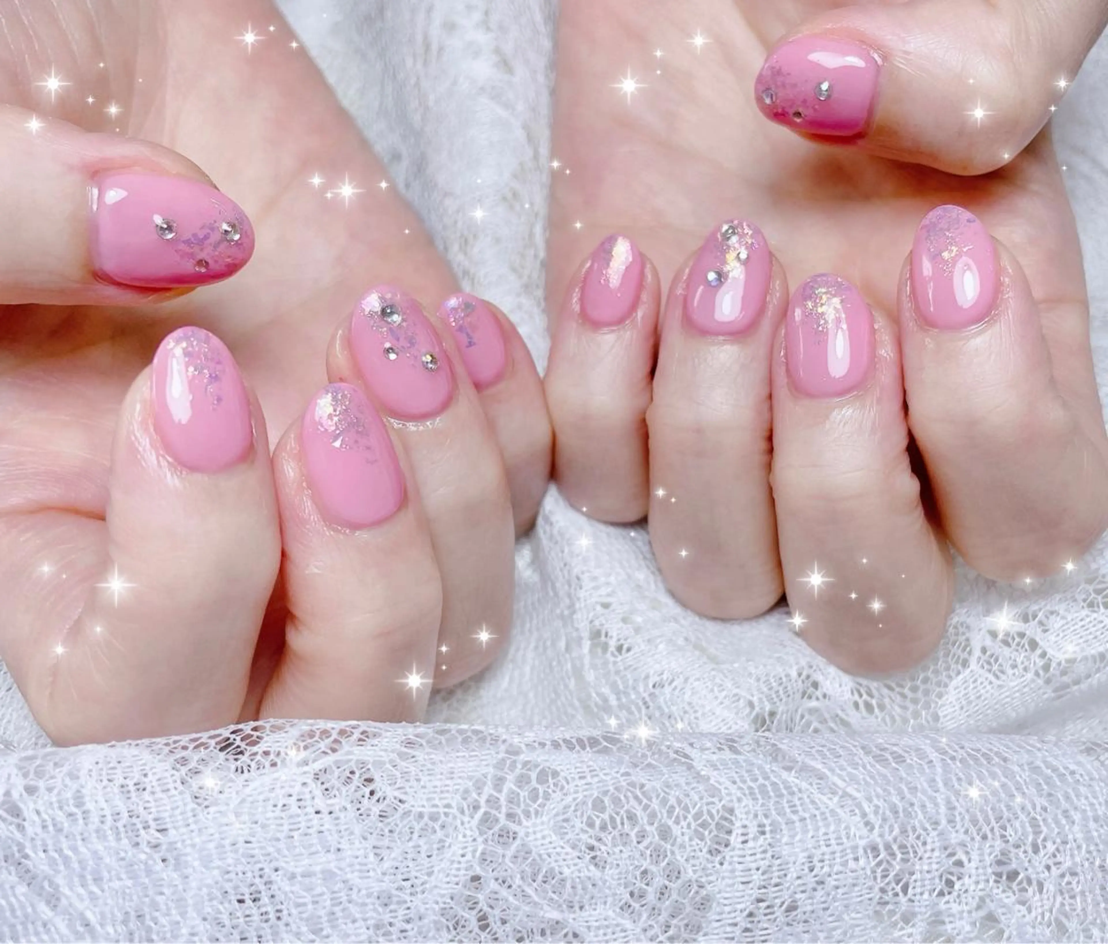 ネイル オーロラネイル ハンドネイル FLARE NAIL フレアネイルのネイルデザイン
