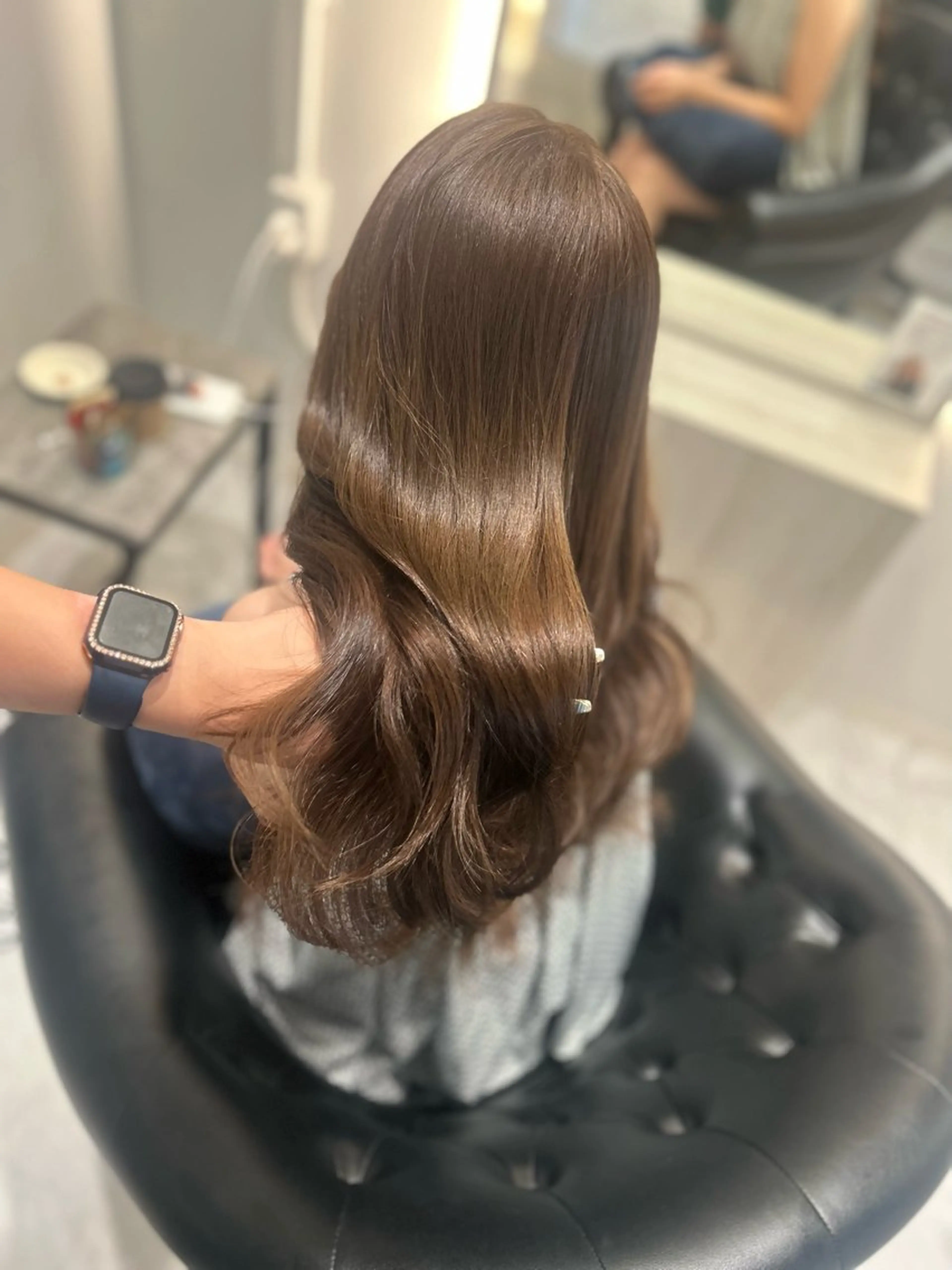 ロング カラー カット ヘアカラー トリートメント &chaLme   心斎橋所属・emi/髪質改善/ 韓国風/艶カラーのヘアスタイル