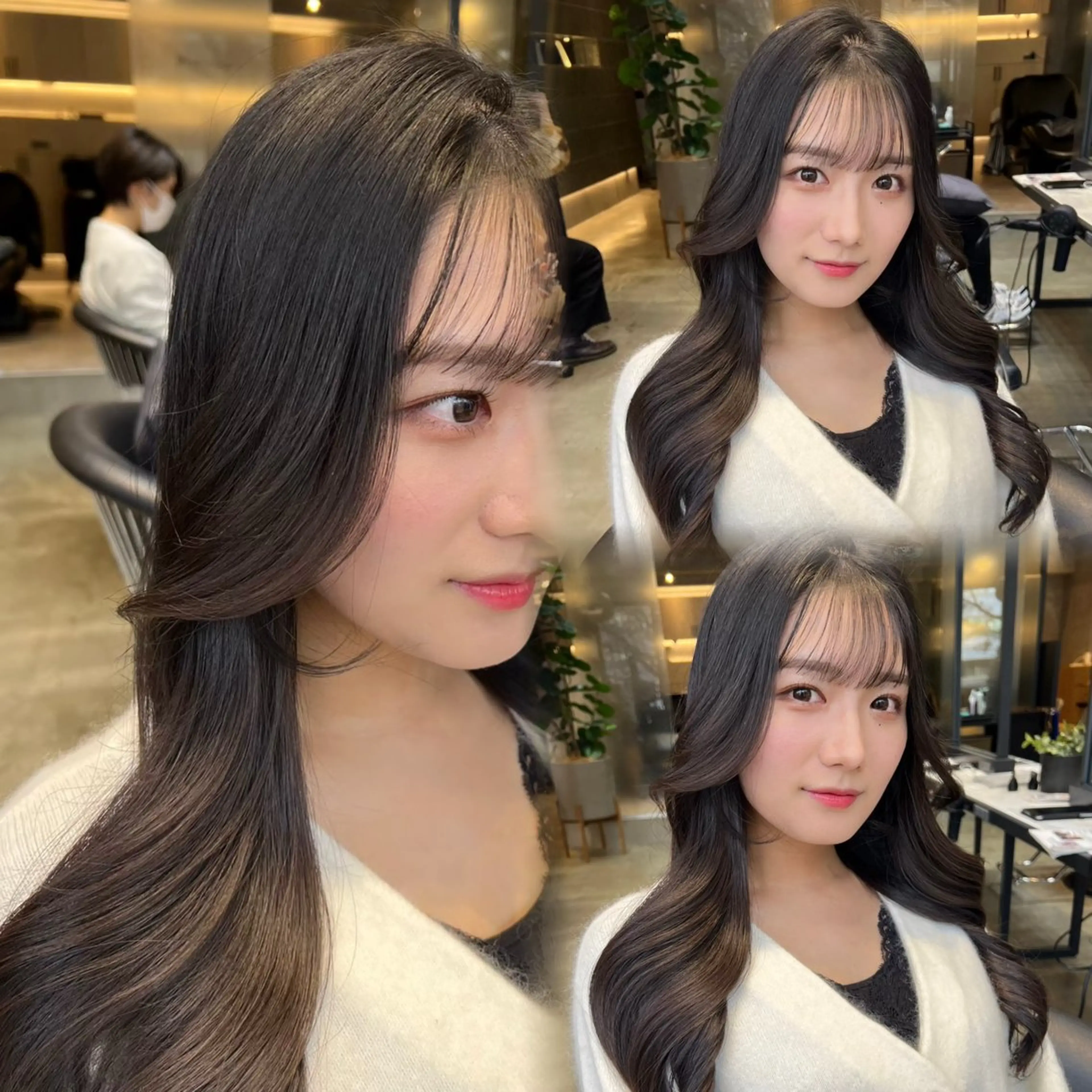 ロング カラー さくら/似合わせレ イヤー/艶カラー🖤のヘアスタイル