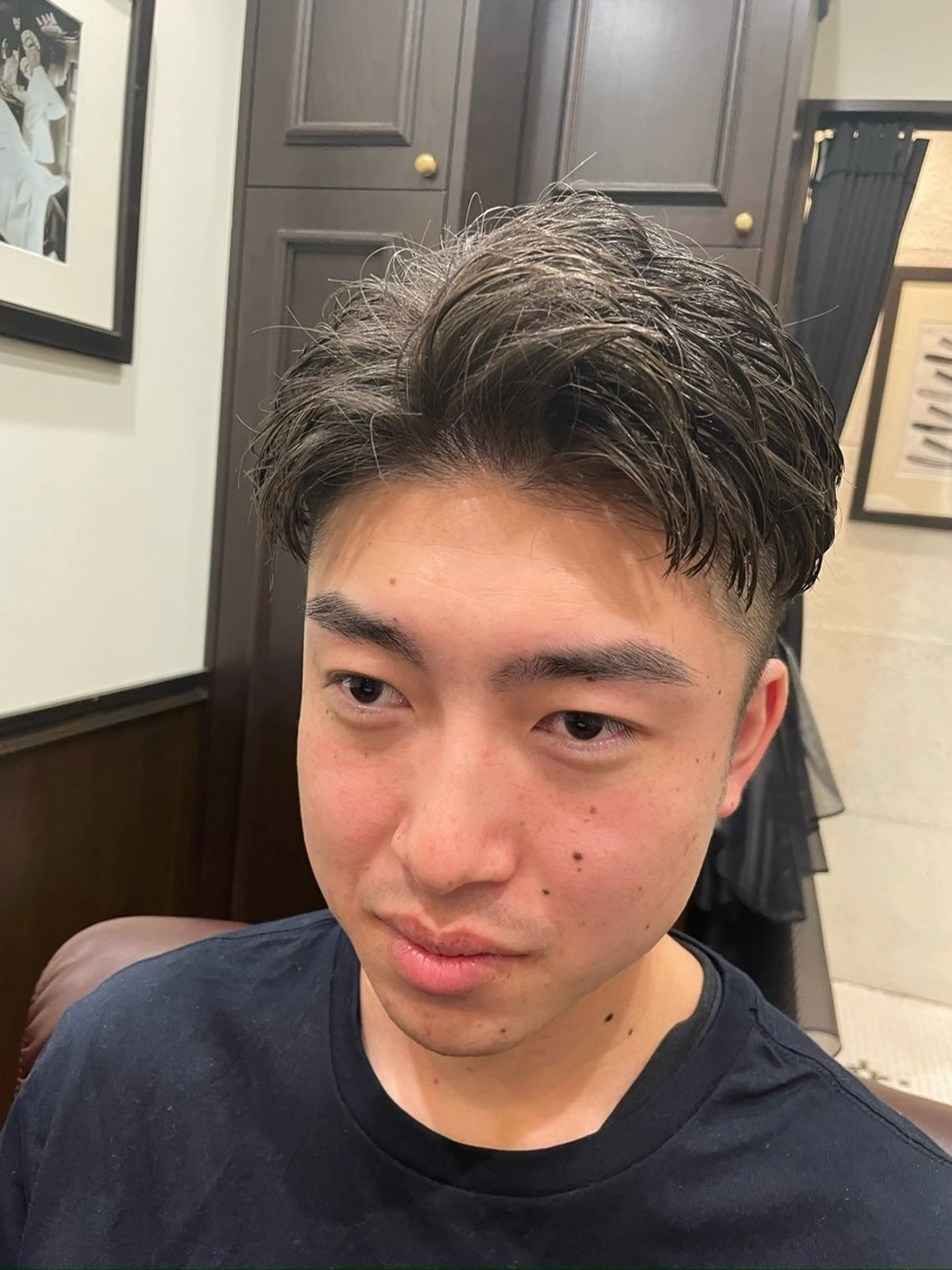 ショート メンズ アップバング ショートヘア 藤井 響のヘアスタイル