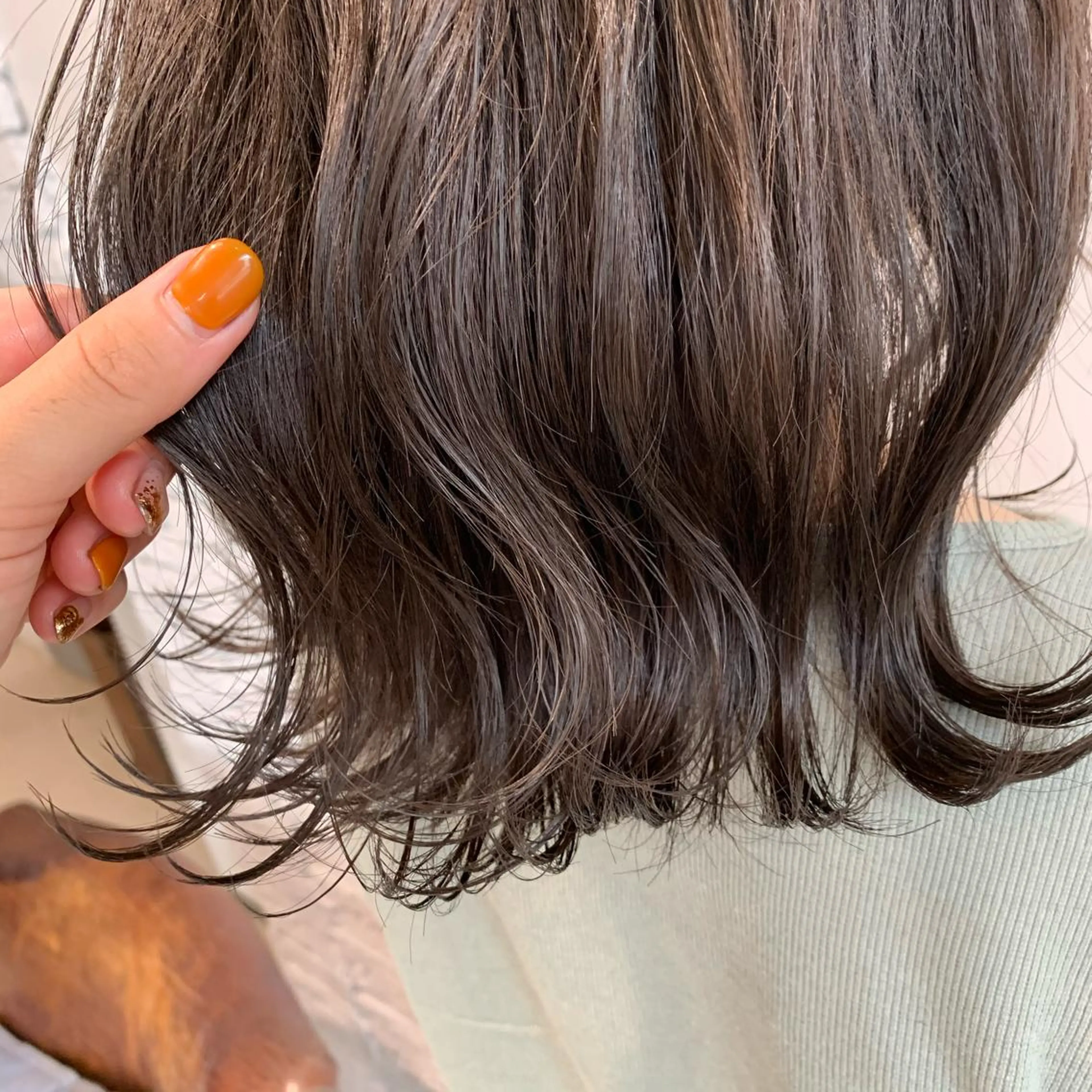 ミディアム カラー ベージュカラー 透明感カラー カット ヘアカラー トリートメント "小顔カット" Fuko.のヘアスタイル