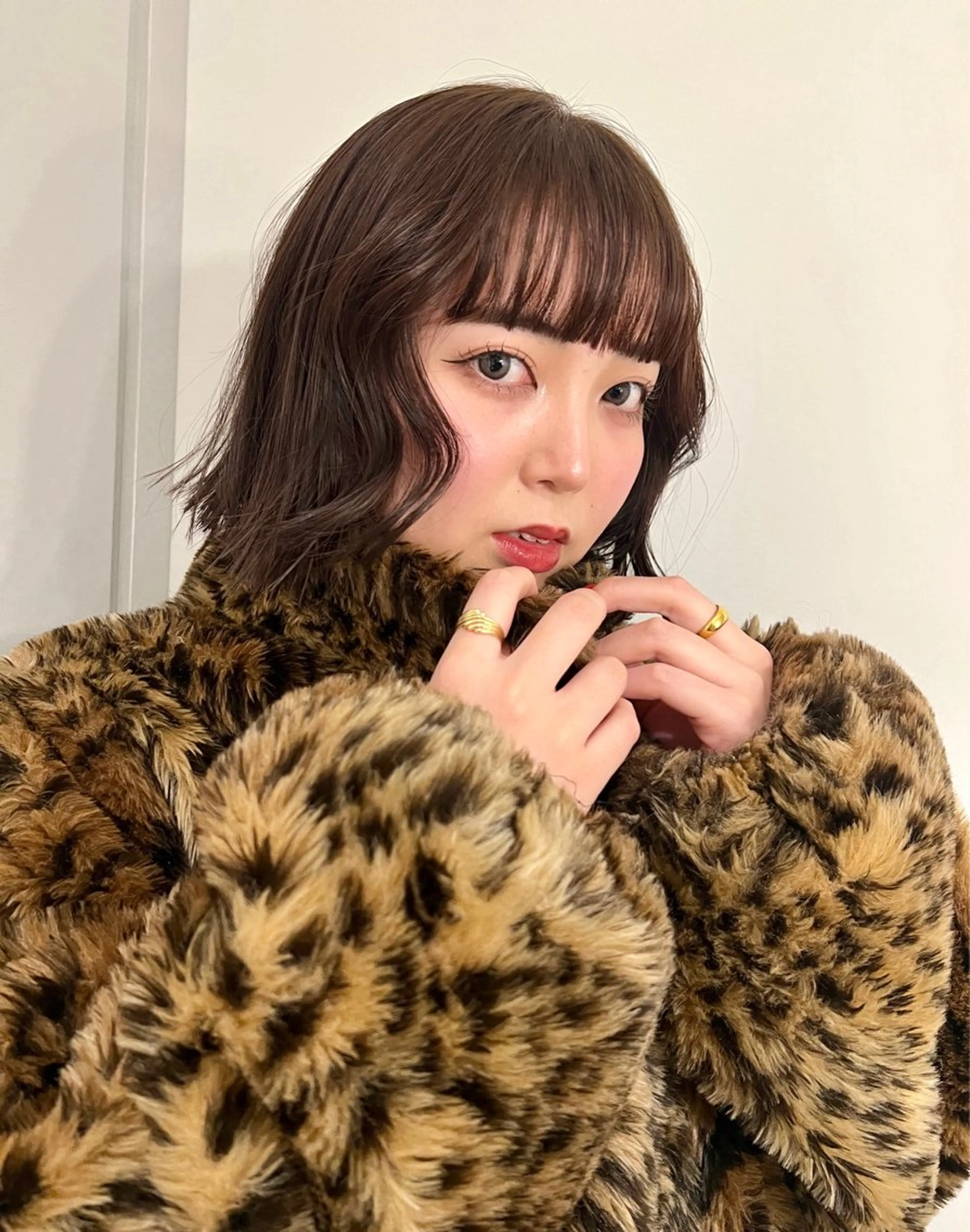 ミディアム カラー パーマ ヘアアレンジ ハッシュレイヤー ༊*·˚ リナのヘアスタイル