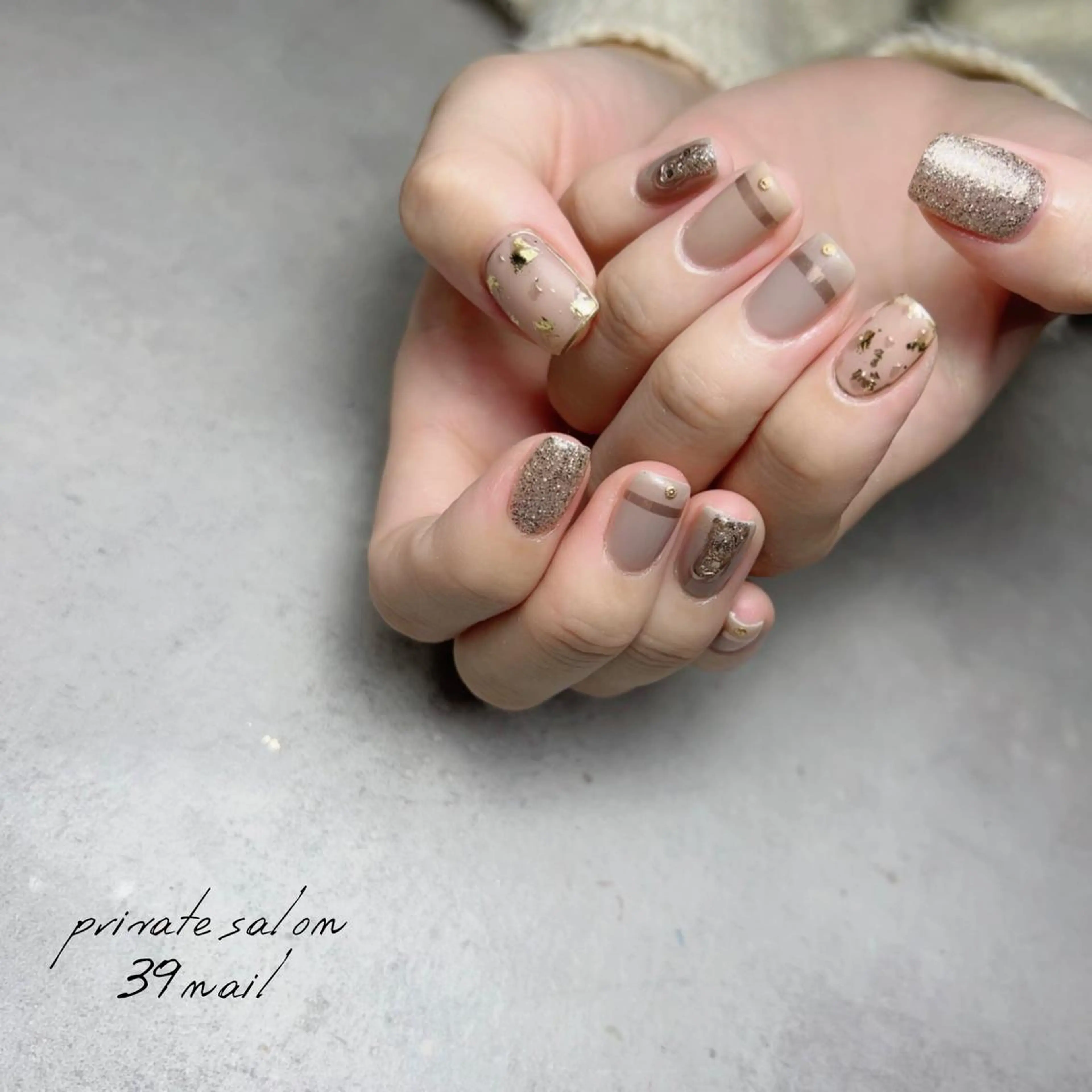 ミディアム ネイル ハンドネイル 京橋 【39nail】のネイルデザイン