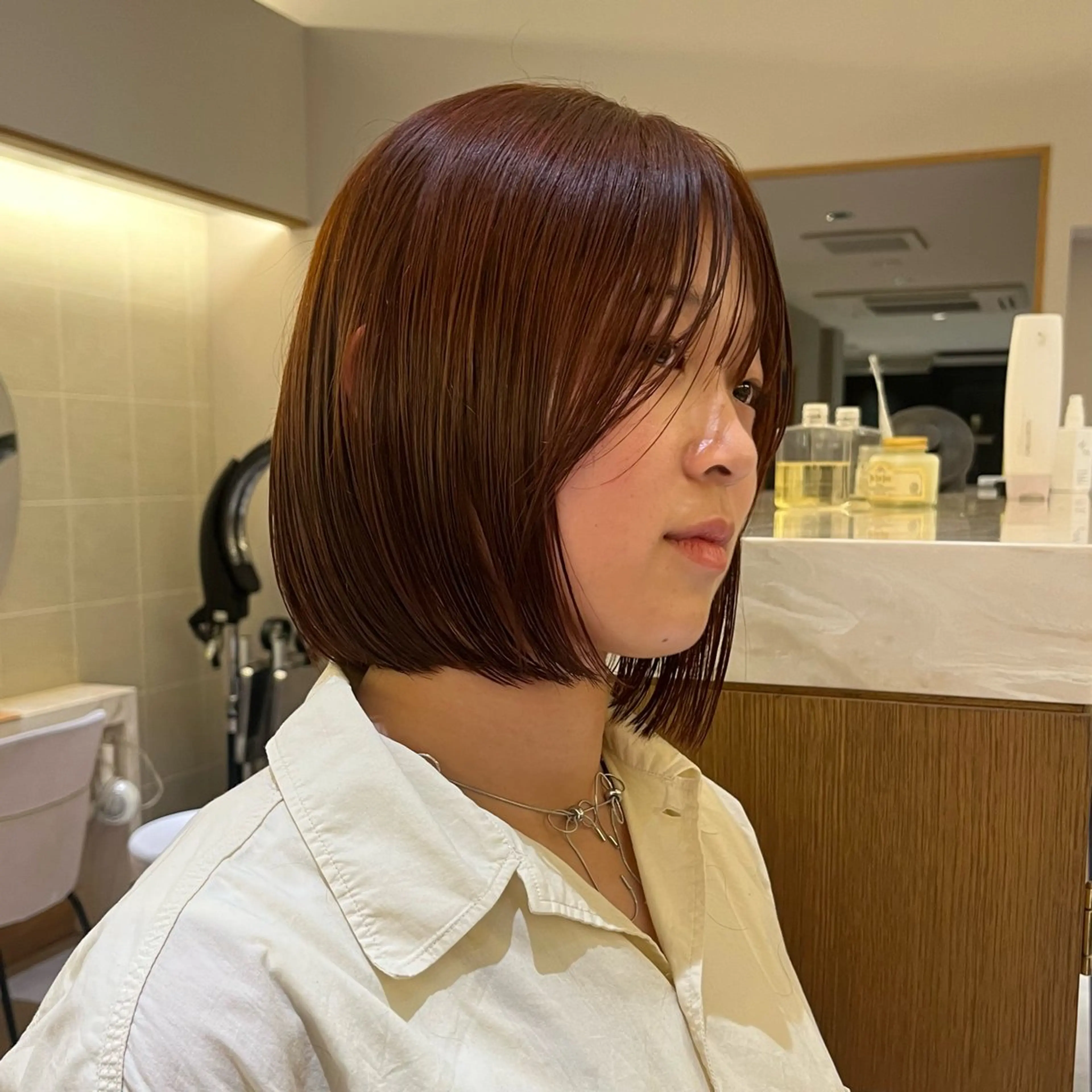 ミディアム カラー ブラウンカラー オレンジ オレンジブラウン ブリーチモデル募集中 /表参道/うららのヘアスタイル