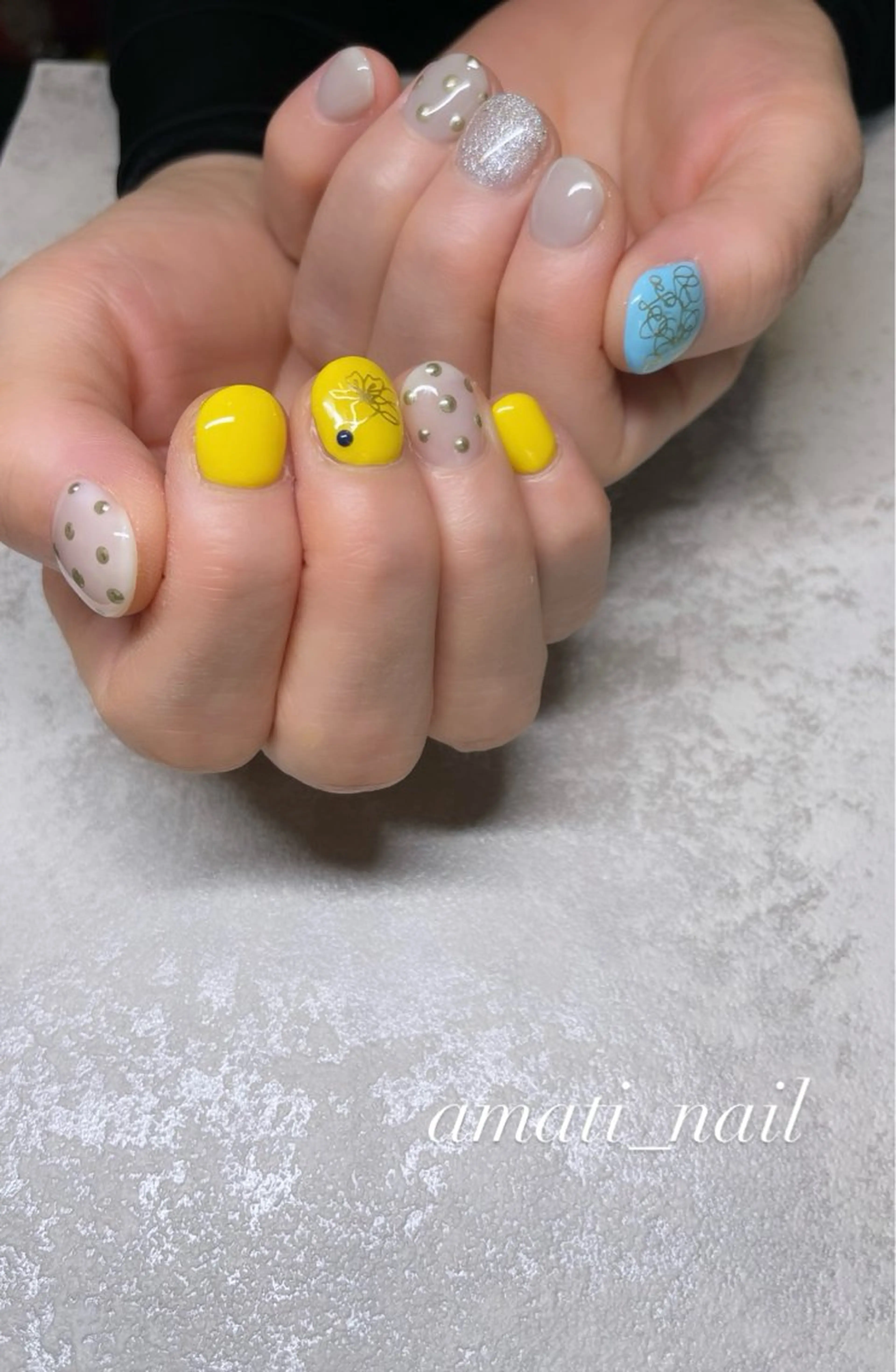 ネイル フットネイル ジェルネイル マグネットネイル ミラーネイル ニュアンスネイル ハンドネイル amati_nail TAKAKOのネイルデザイン