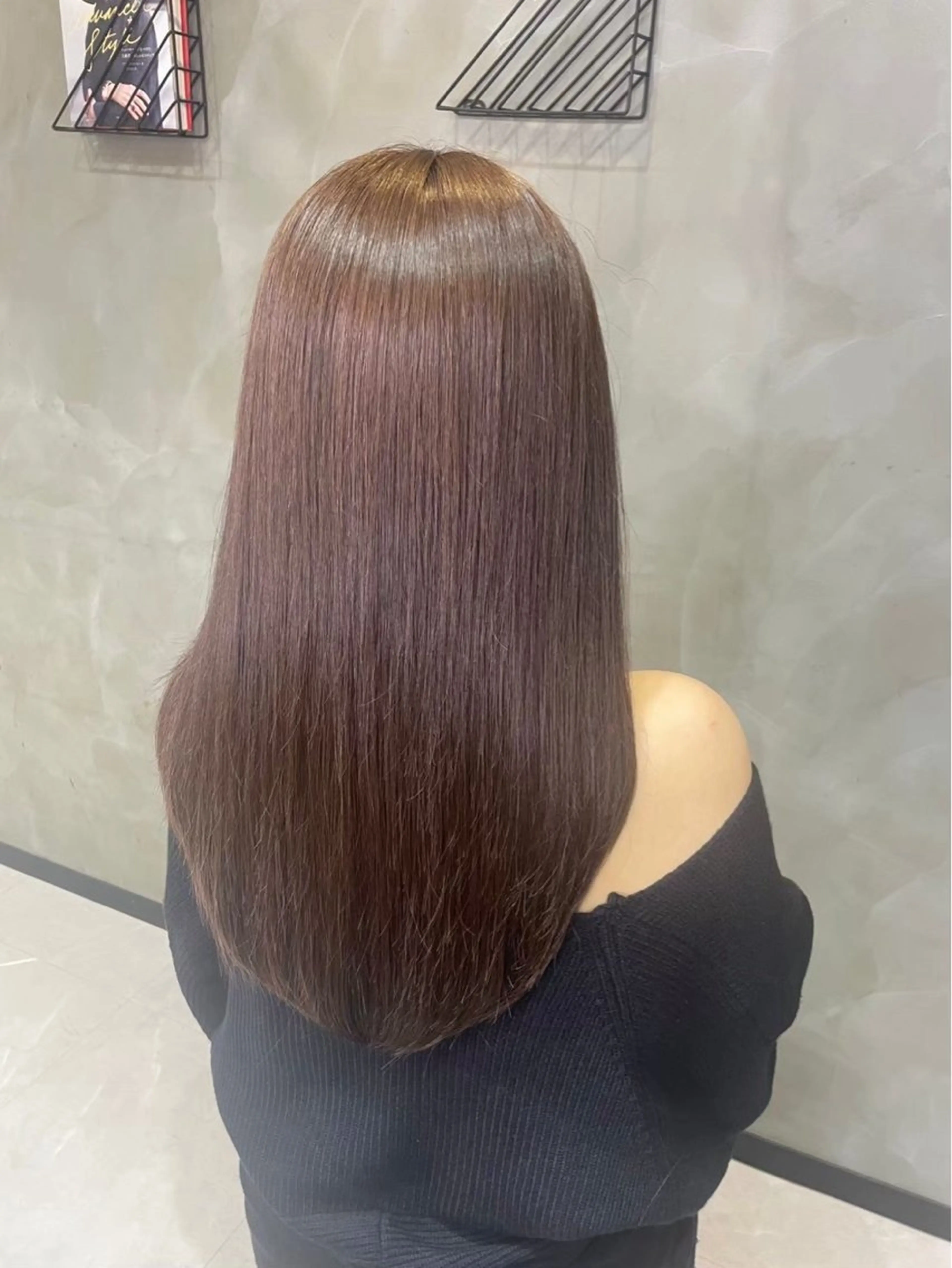 セミロング 💎曲がる縮毛矯正 💎透明感カラー/のヘアスタイル