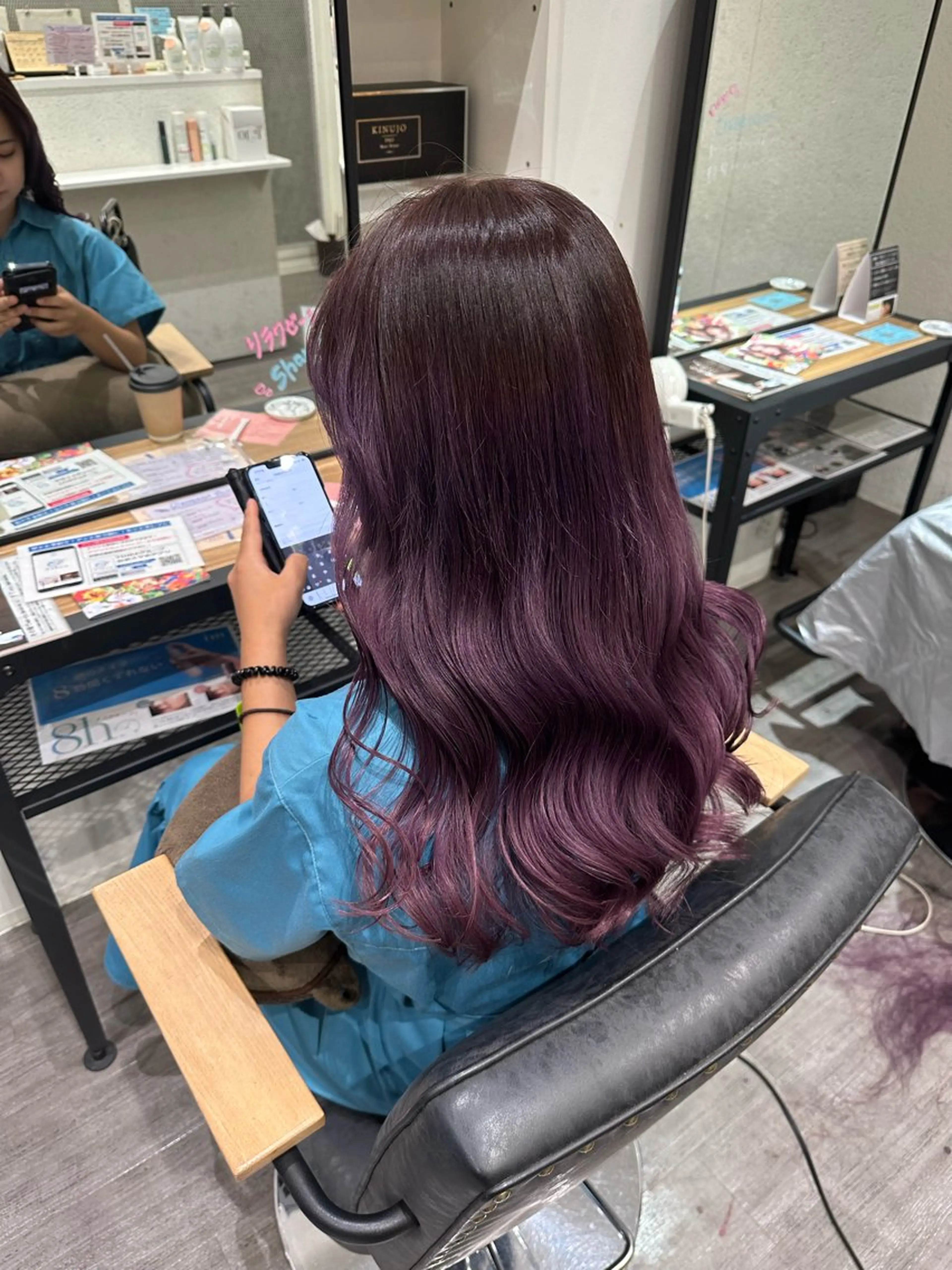 セミロング カラー ブリーチ ラベンダーカラー カット ヘアカラー トリートメント 艶髪レイヤー上田 紗也🇰🇷💗のヘアスタイル