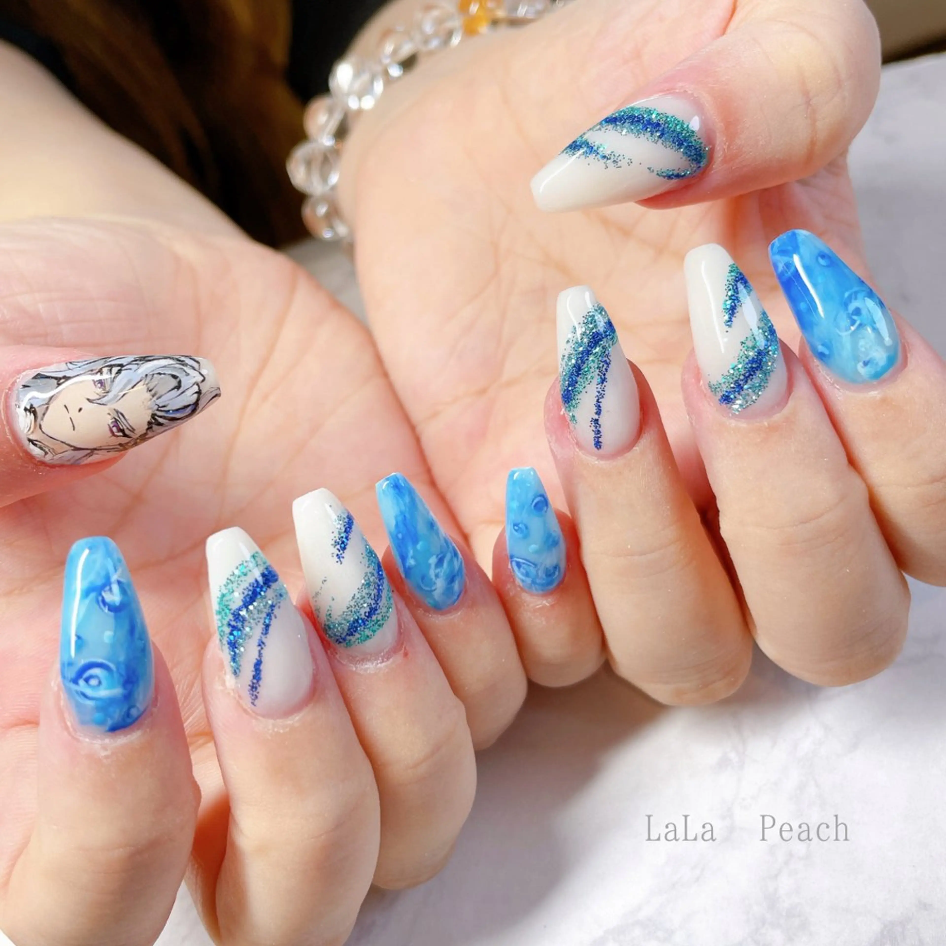 ネイル アートネイル ジェルネイル スカルプネイル ハンドネイル LaLa Peach 福岡のマツエク・マツパデザイン