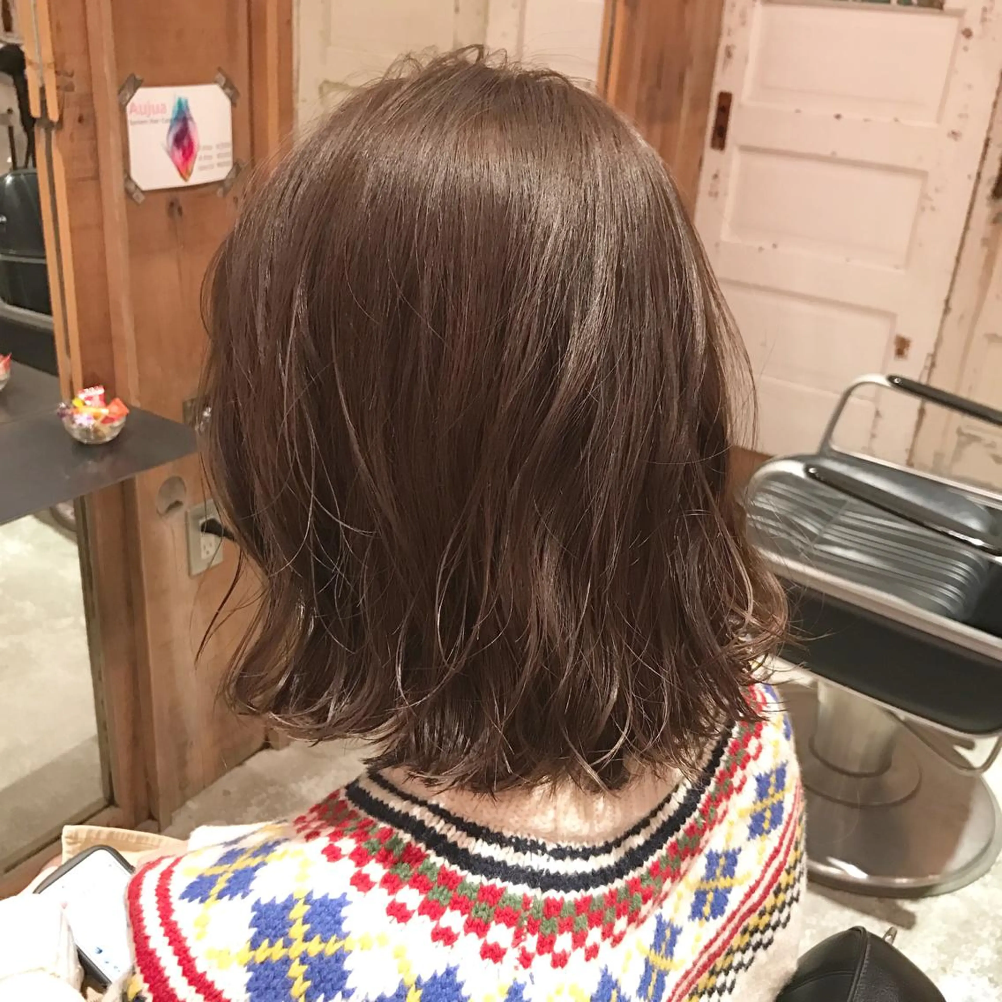 ミディアム カラー アッシュ ブルーカラー ブルーアッシュ emme エミィ/立川のヘアスタイル
