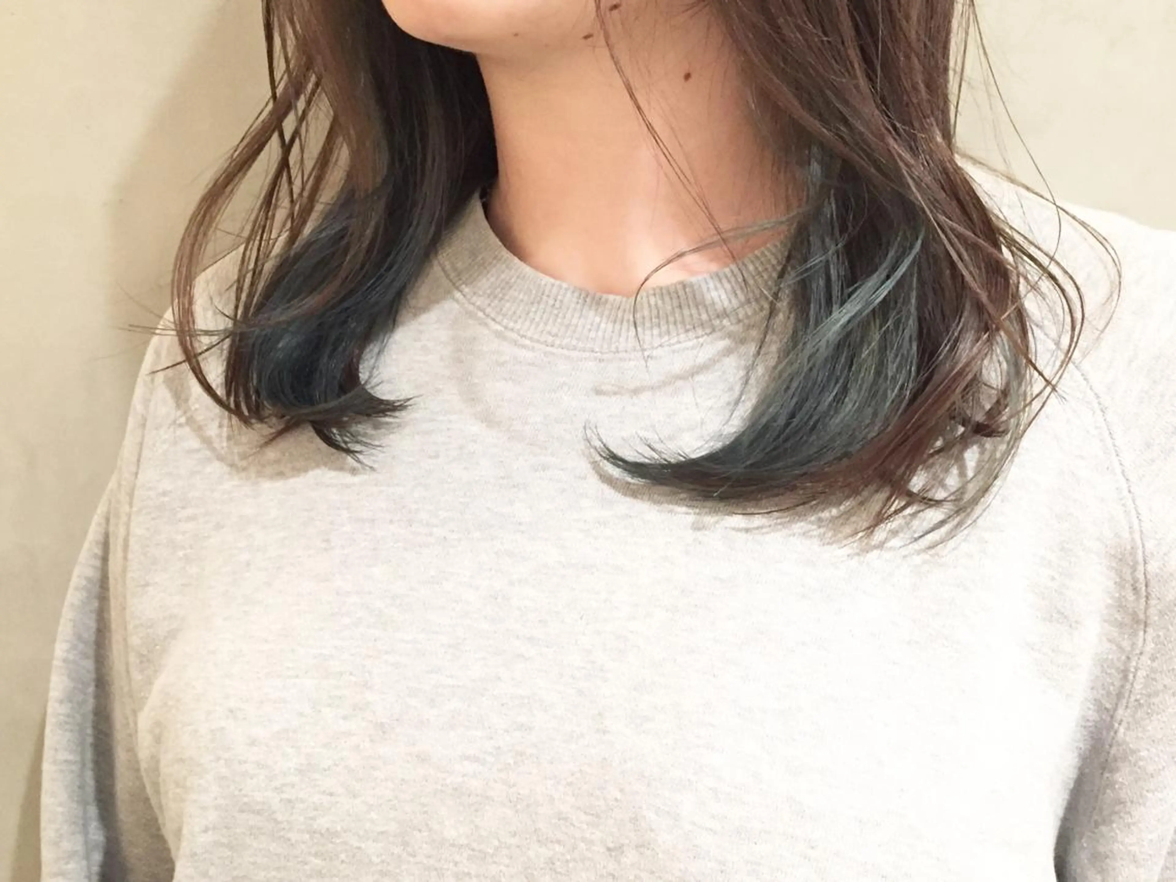 ミディアム カラー ブルーカラー ネイビーカラー 大西 直人のヘアスタイル