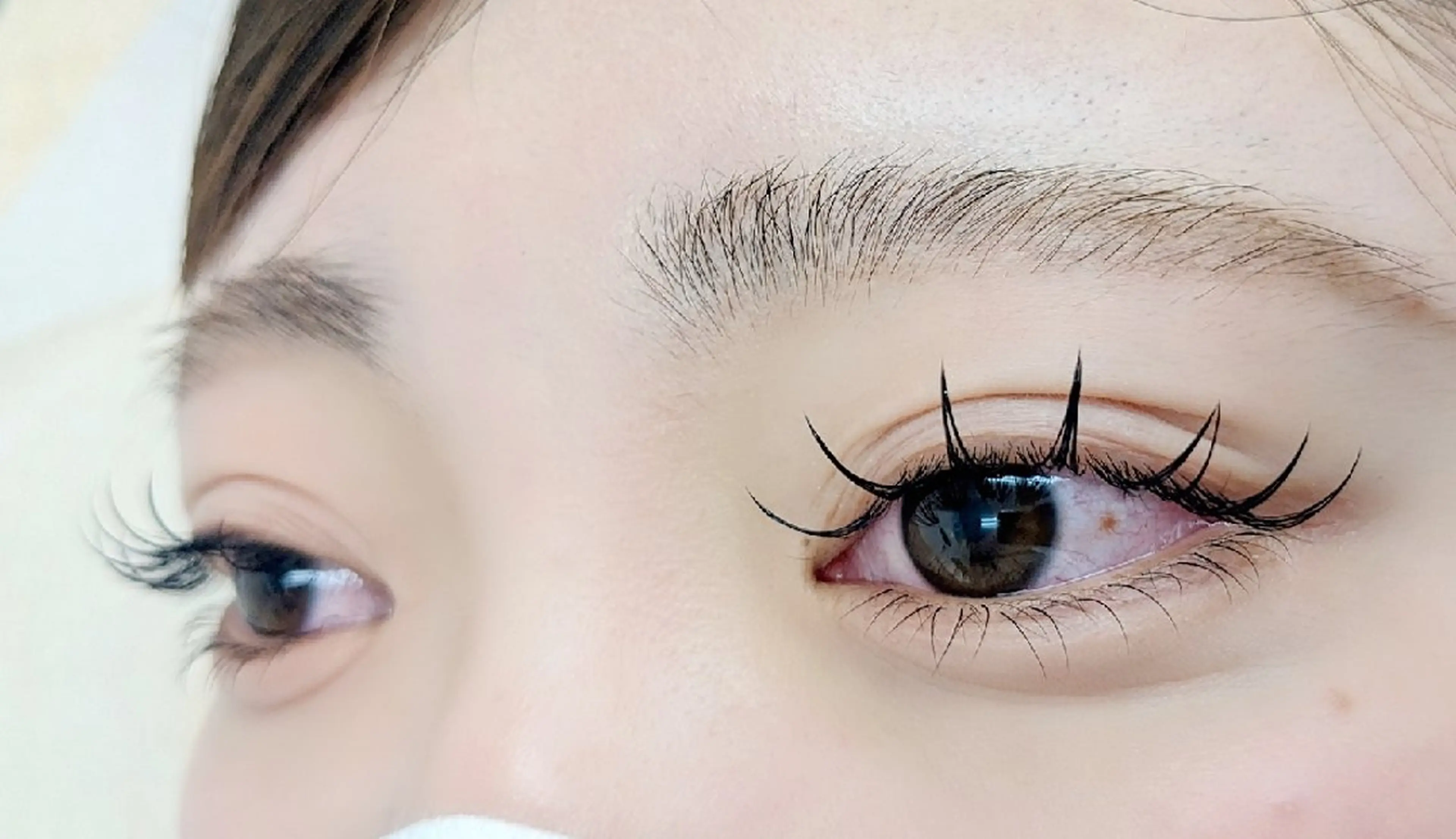 マツエク・マツパ 束感まつ毛 一重×まつ毛パーマ カルフールノア富士 Nのマツエク・マツパデザイン