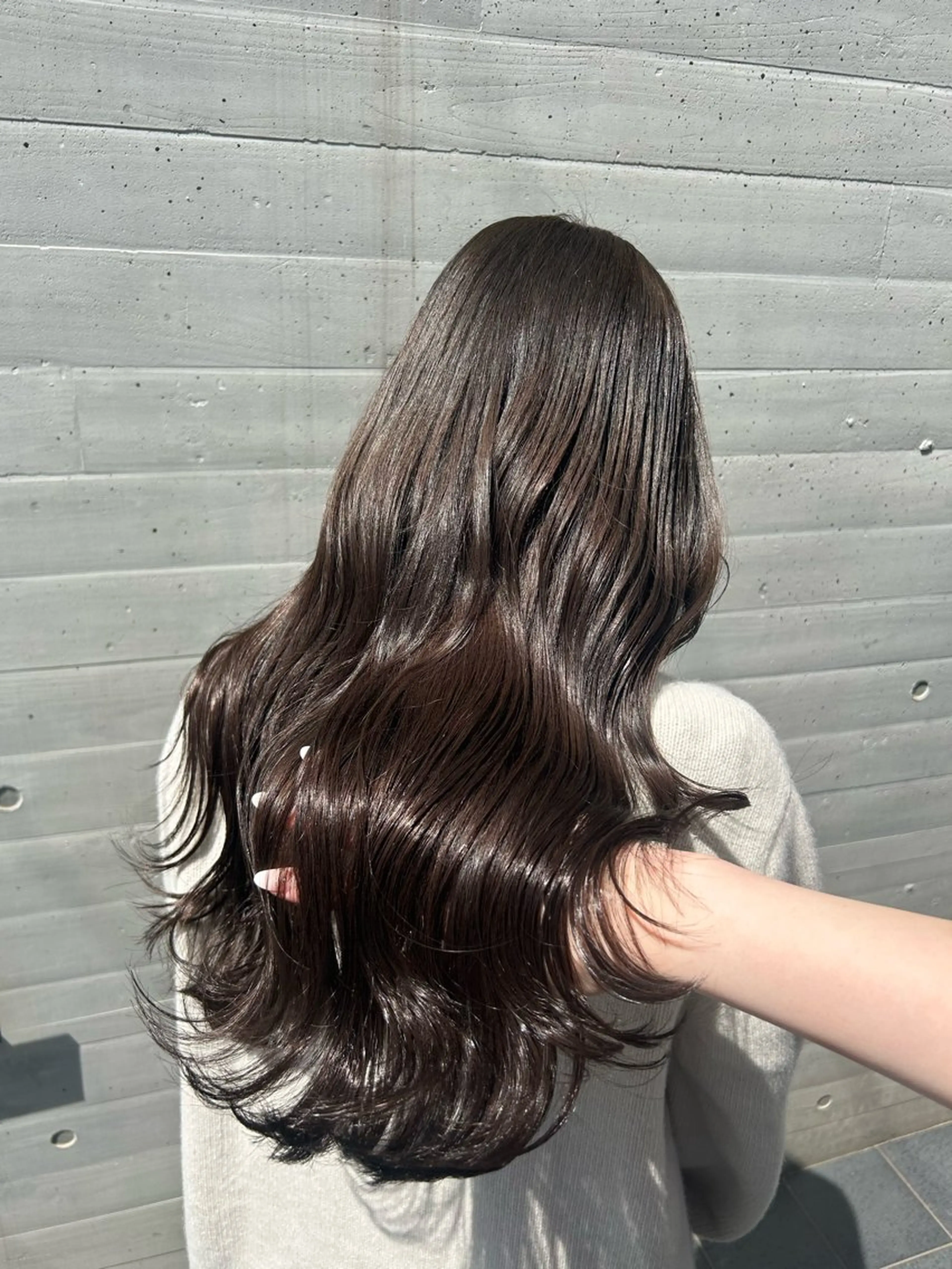 セミロング ヘアカラー トリートメント LOE Yuuka/42🩵のヘアスタイル