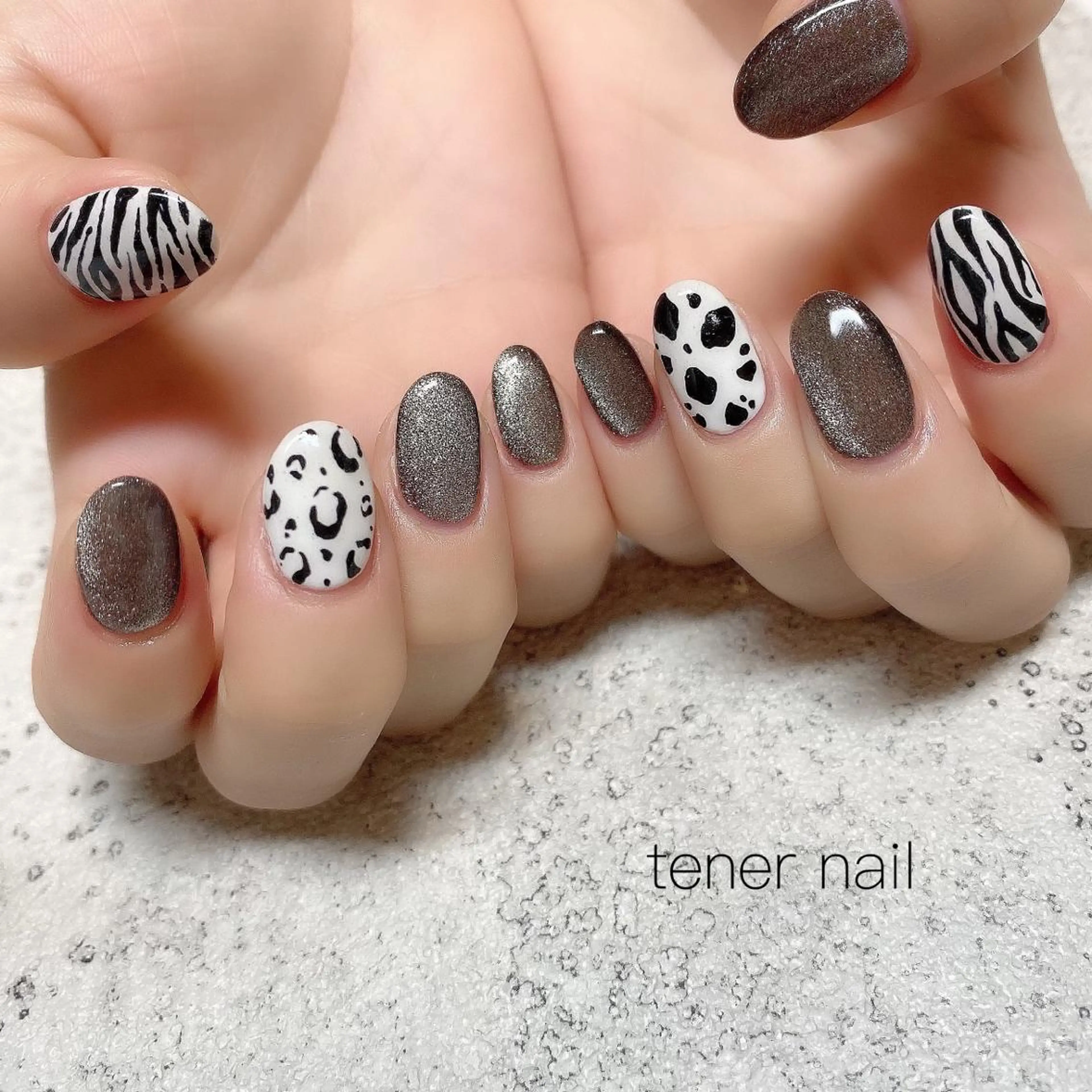 ネイル アニマル柄 テネルネイル tener nailのネイルデザイン