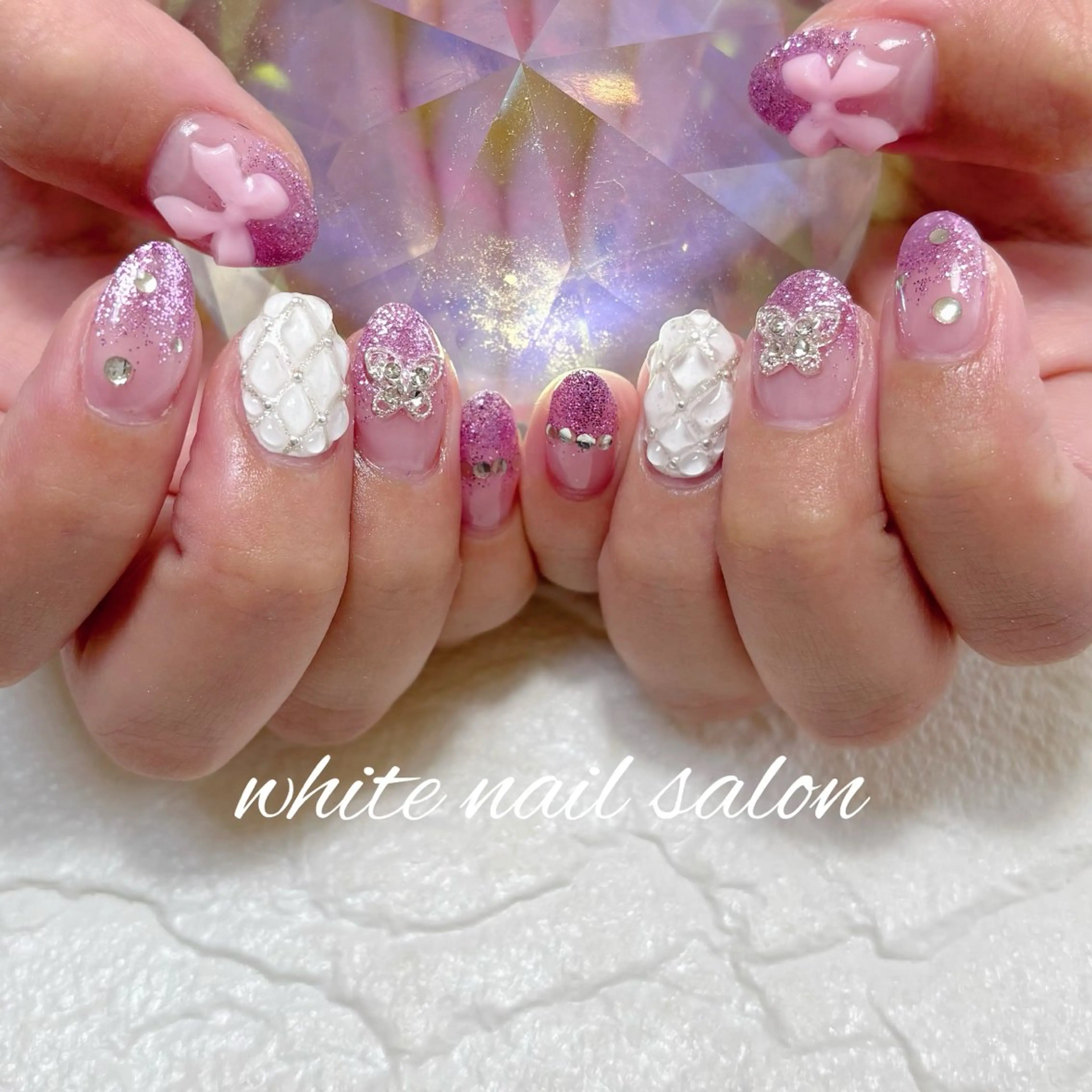 ネイル フットネイル 持ち込み ハンドネイル white nail salonのネイルデザイン