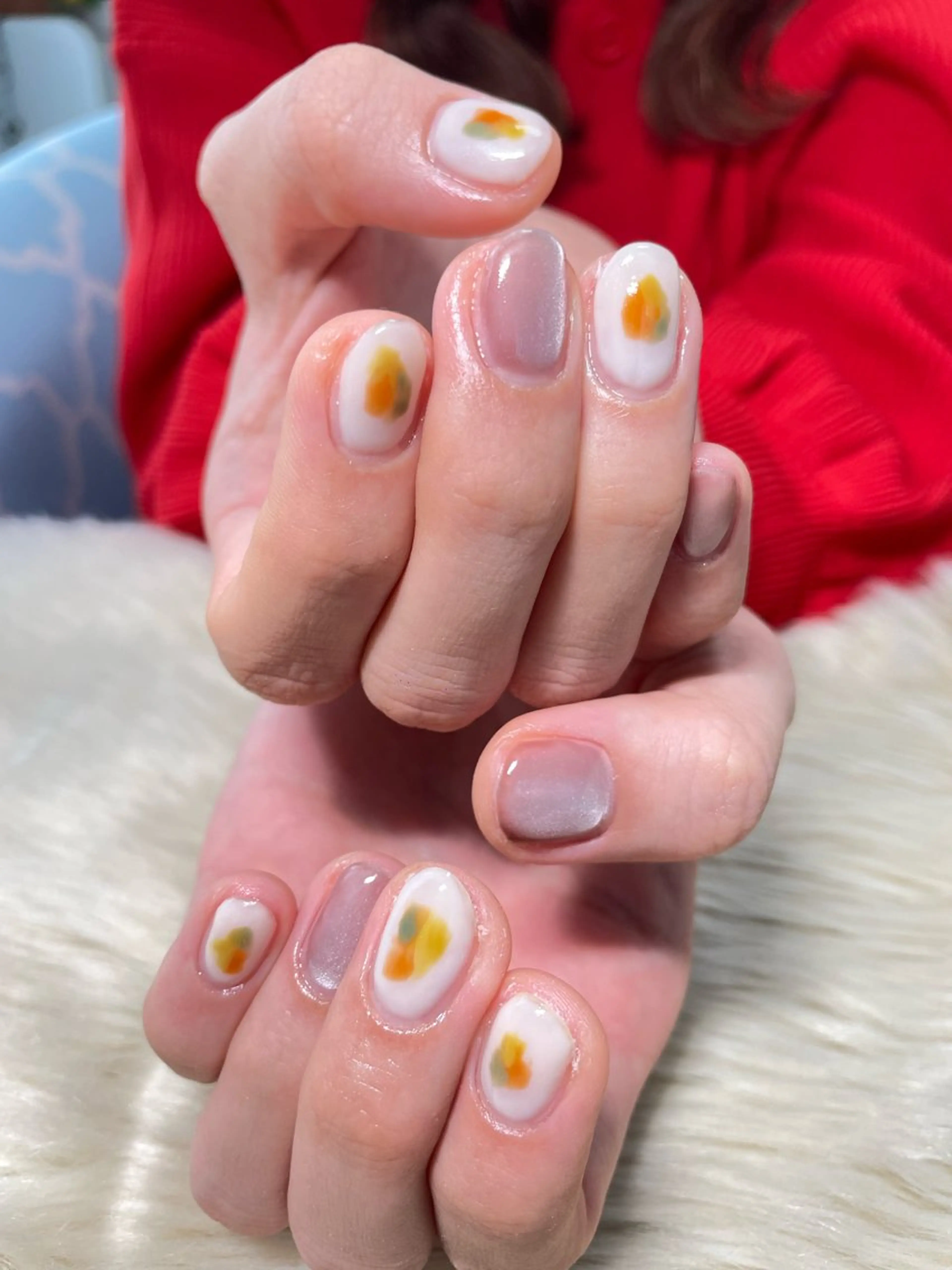 ネイル マグネットネイル ニュアンスネイル はるひな ねいるのネイルデザイン