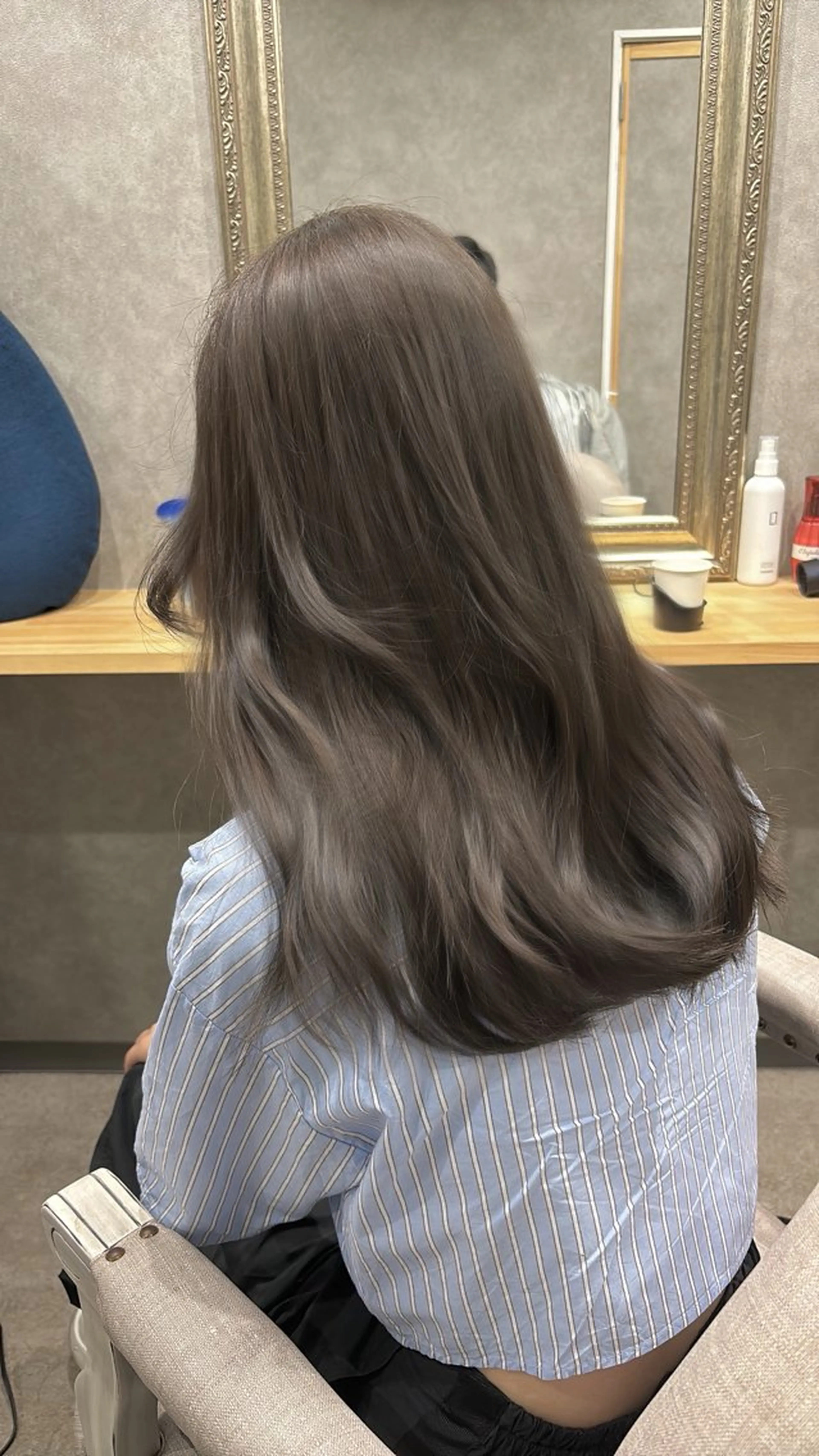 ロング カラー アッシュ アッシュグレー アッシュグレージュ グレージュ ヘアカラー 透明感カラー/ ブリーチ無し/RYOのヘアスタイル