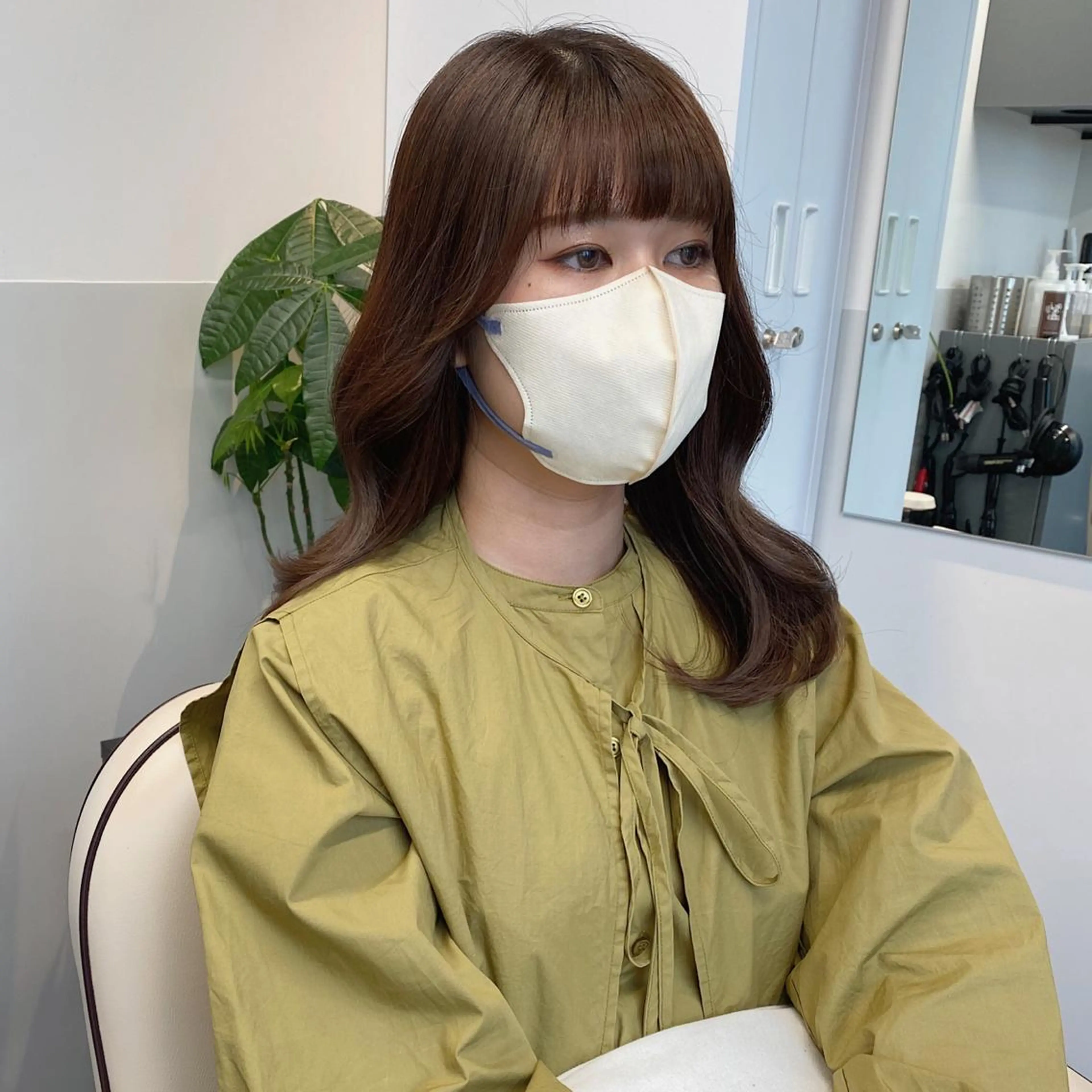 ミディアム カラー ヘアアレンジ ブリーチなしカラー/ 髪質改善/寺門束のヘアスタイル