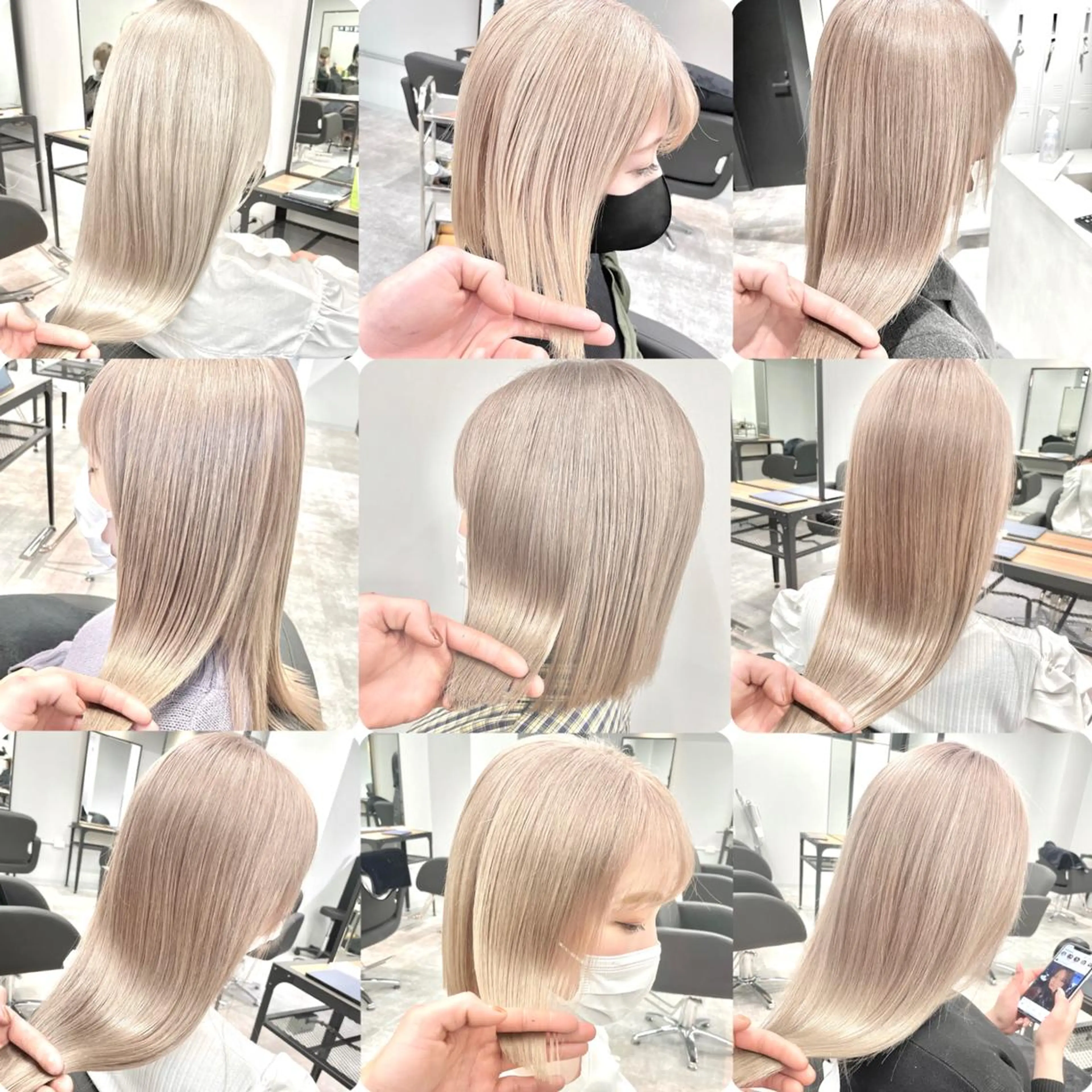 ロング カラー ハイトーンカラー ヘアカラー トリートメント MiL所属・✨ハイトーン✨ 濱田知孝のヘアスタイル