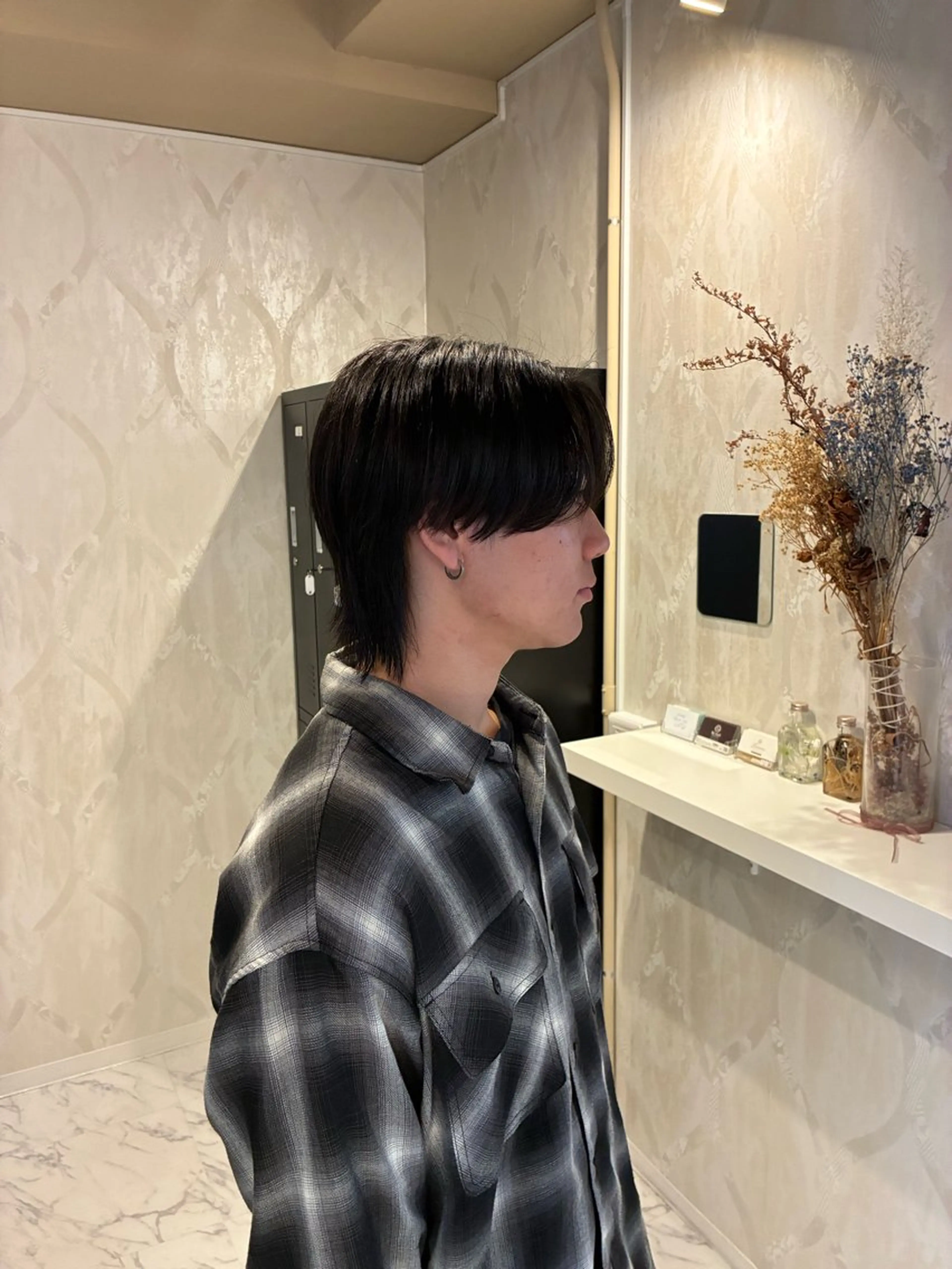 メンズ メンズパーマ メンズウルフカット ウルフカット ハナダ メイのヘアスタイル