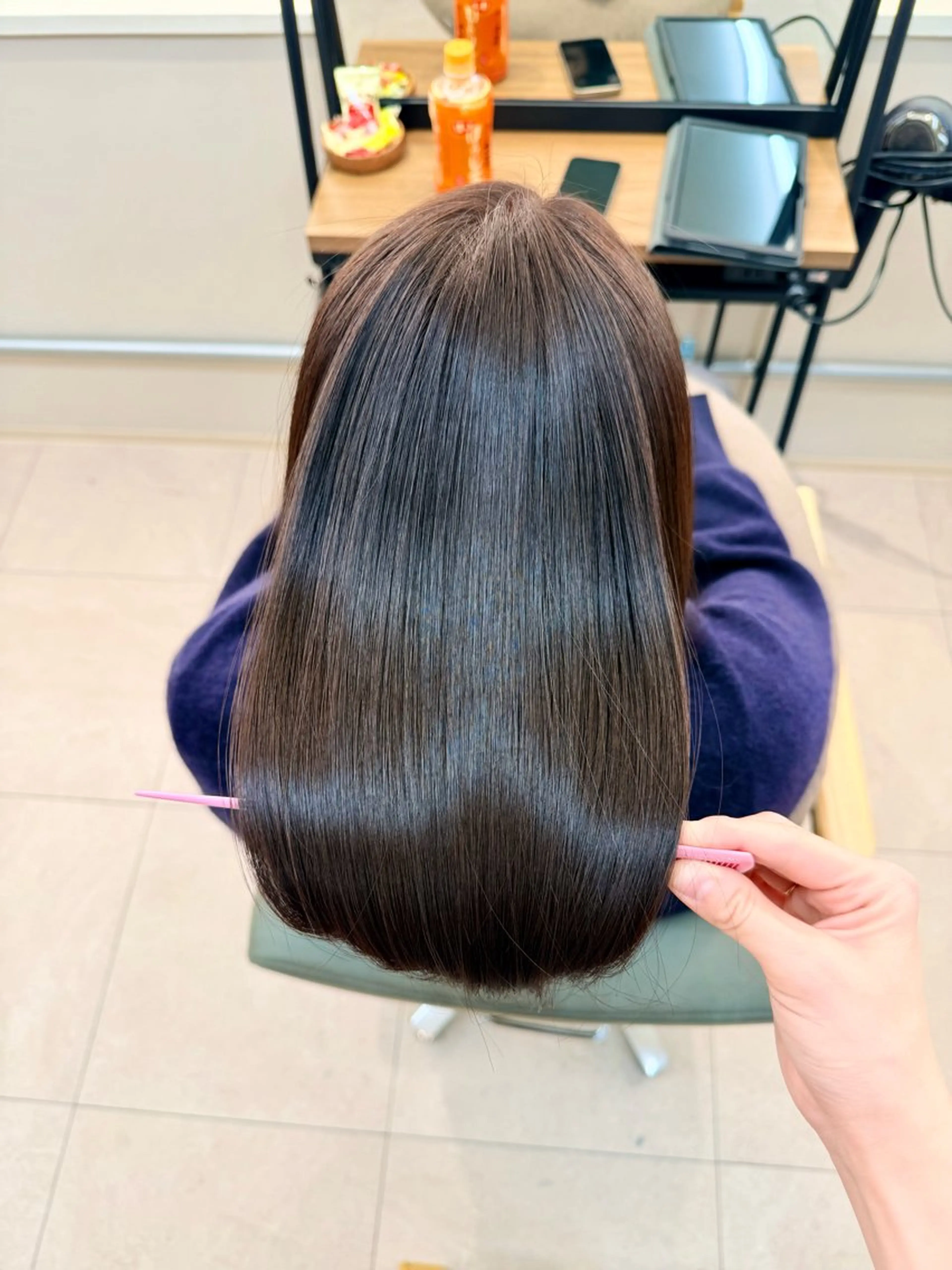 セミロング ヘアカラー トリートメント Trill所属・縮毛矯正/髪質改善 /SATOKOのヘアスタイル