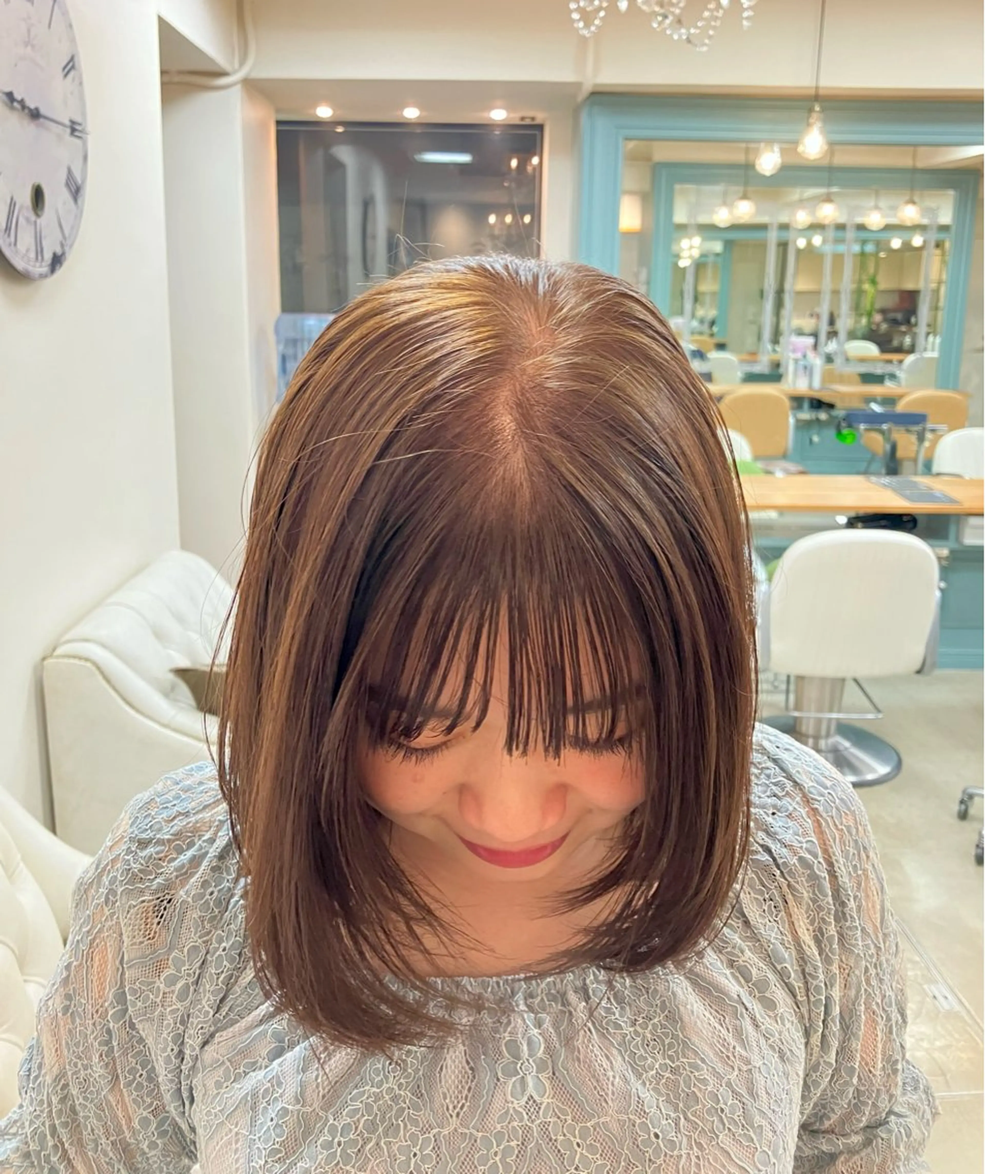 ミディアム 似合わせ×透明感 カラー🤍MAOのヘアスタイル