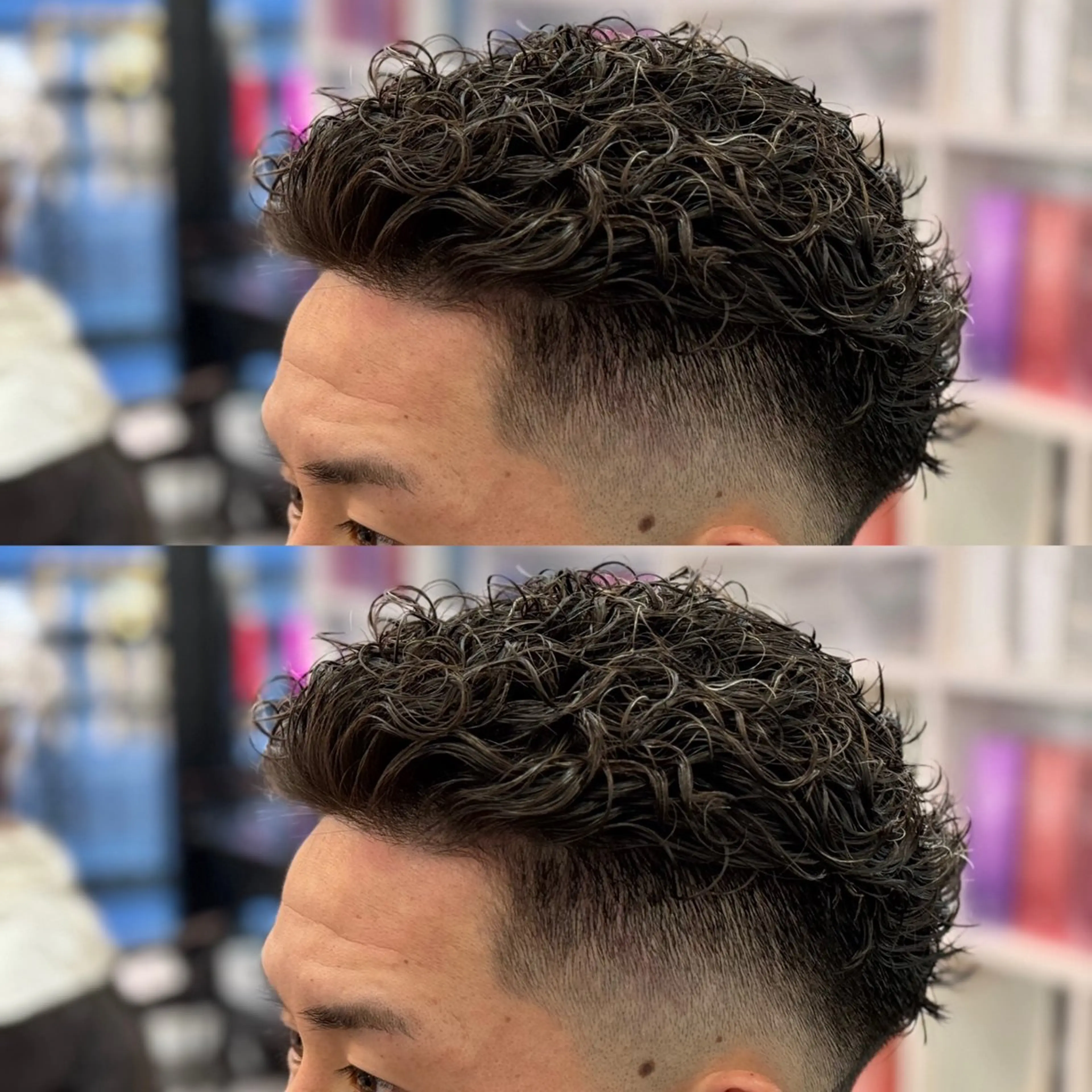 ミディアム カラー パーマ メンズ キッズ 泰成/メンズ特化/ フェード/ツイスパのヘアスタイル