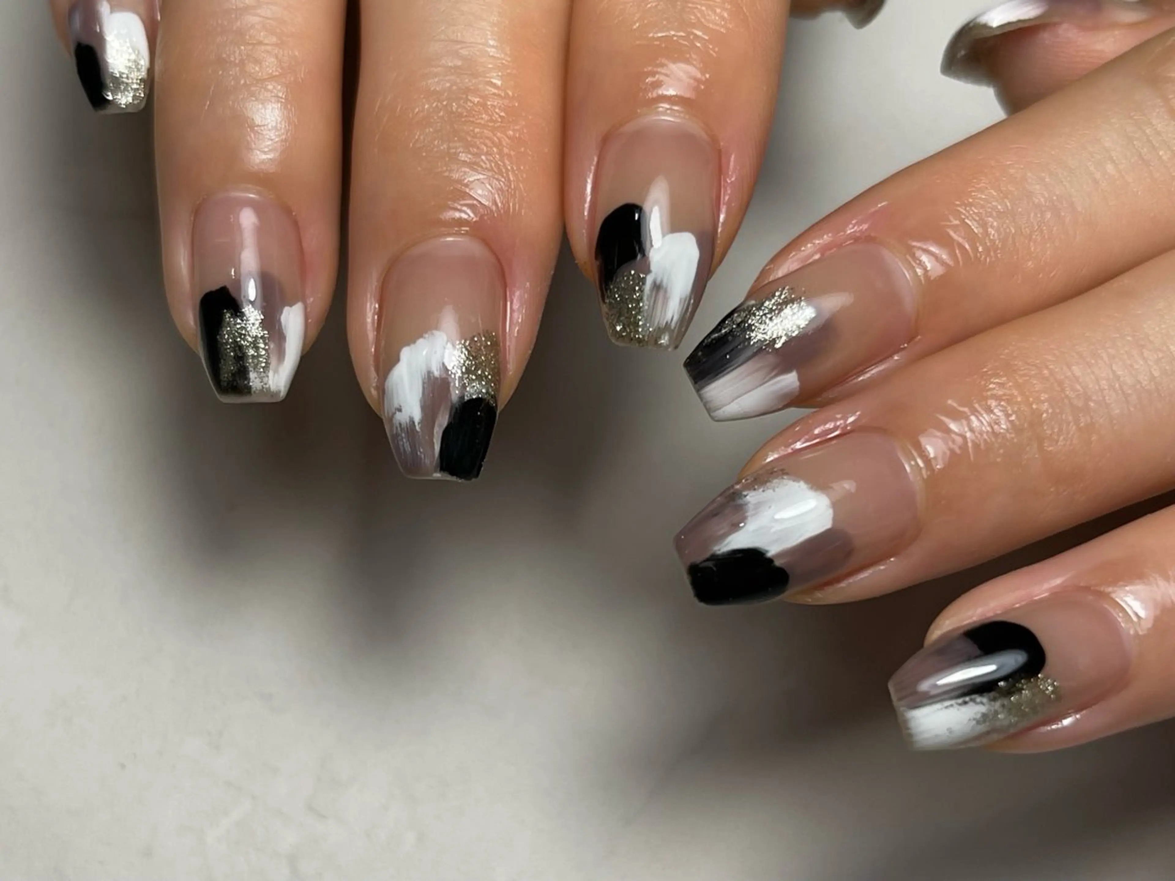 ネイル 長さ出し フラッシュネイル フットネイル ジェルネイル マグネットネイル ハンドネイル フットネイル ハンドケア 自爪育成 warm AZUKI-アヅキ-のネイルデザイン