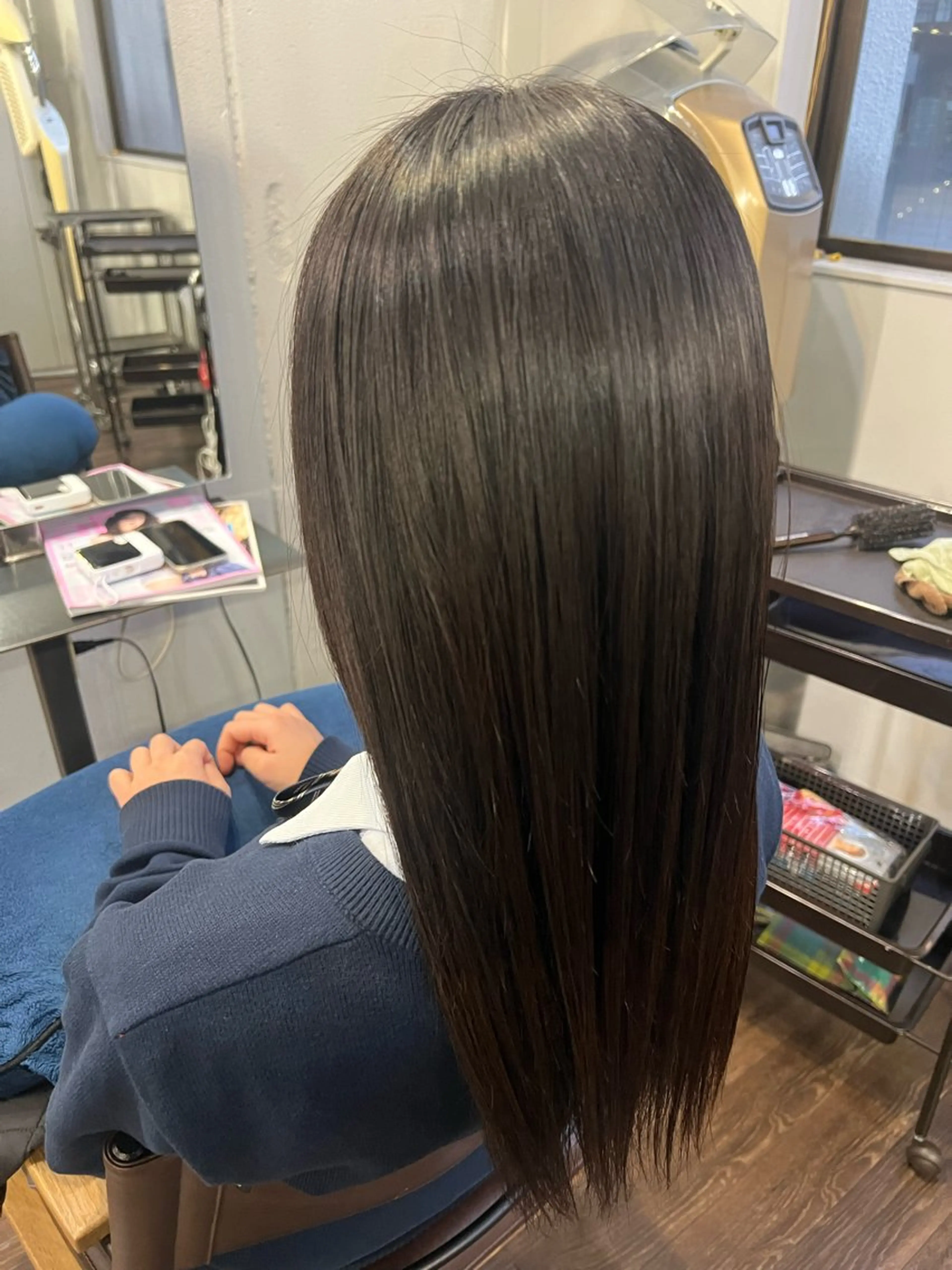 ロング ハイライト 縮毛矯正 トリートメント terra🌈大久保 睦美のヘアスタイル