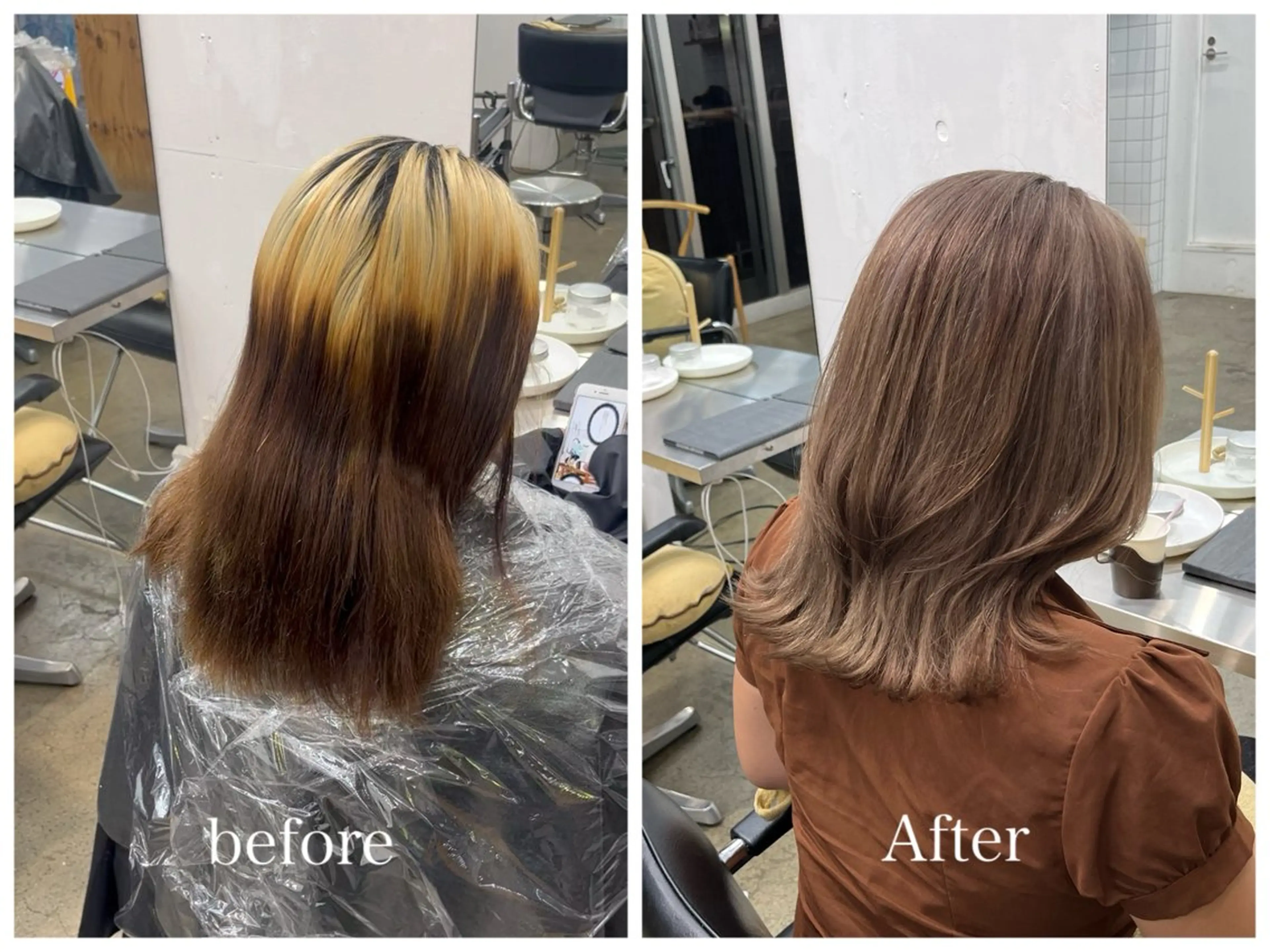 ミディアム カラー 新宿 似合わせカラー HINAのヘアスタイル