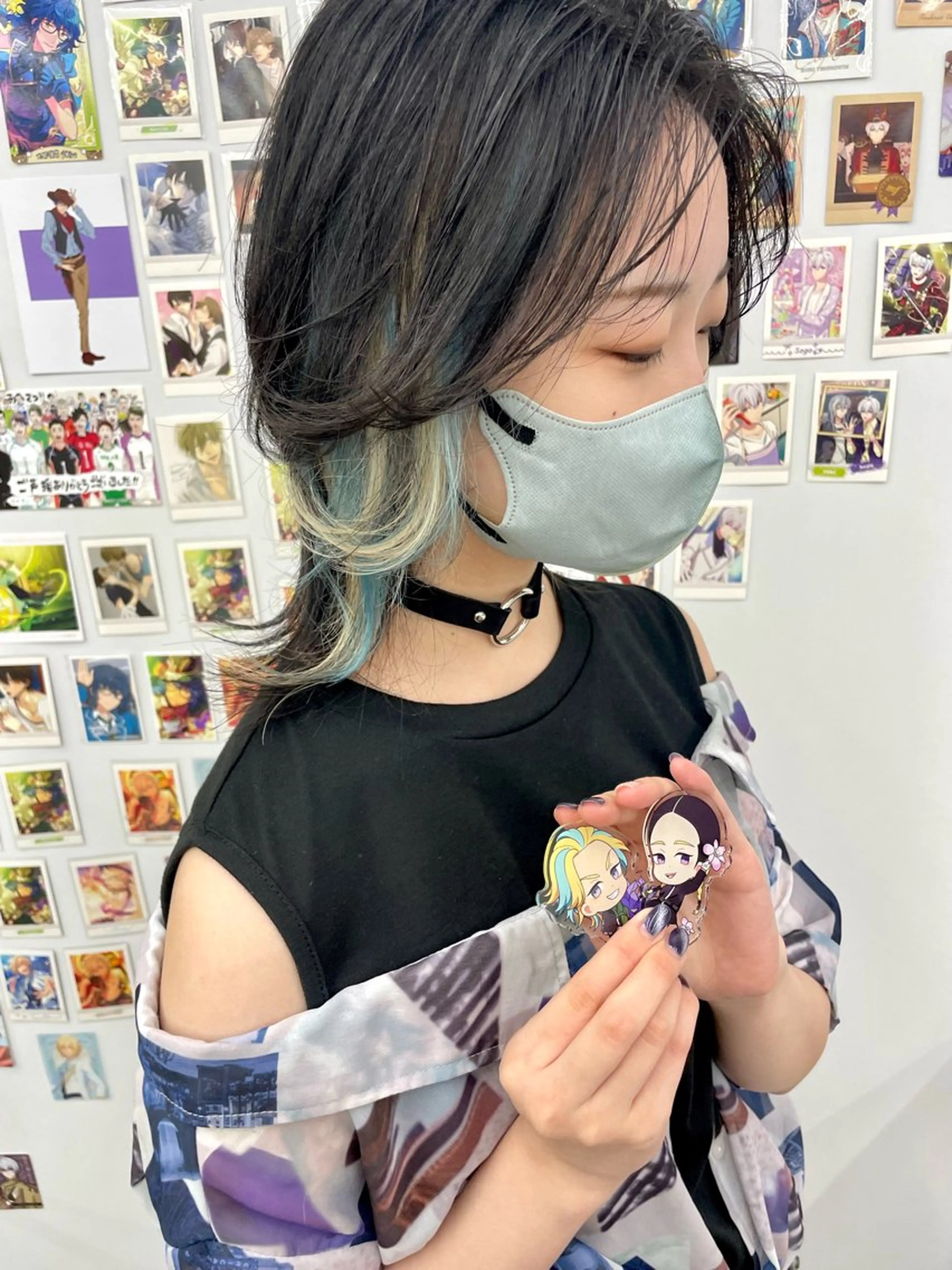 ミディアム カラー インナーカラー 推し ブリーチ  髪質改善のヘアスタイル