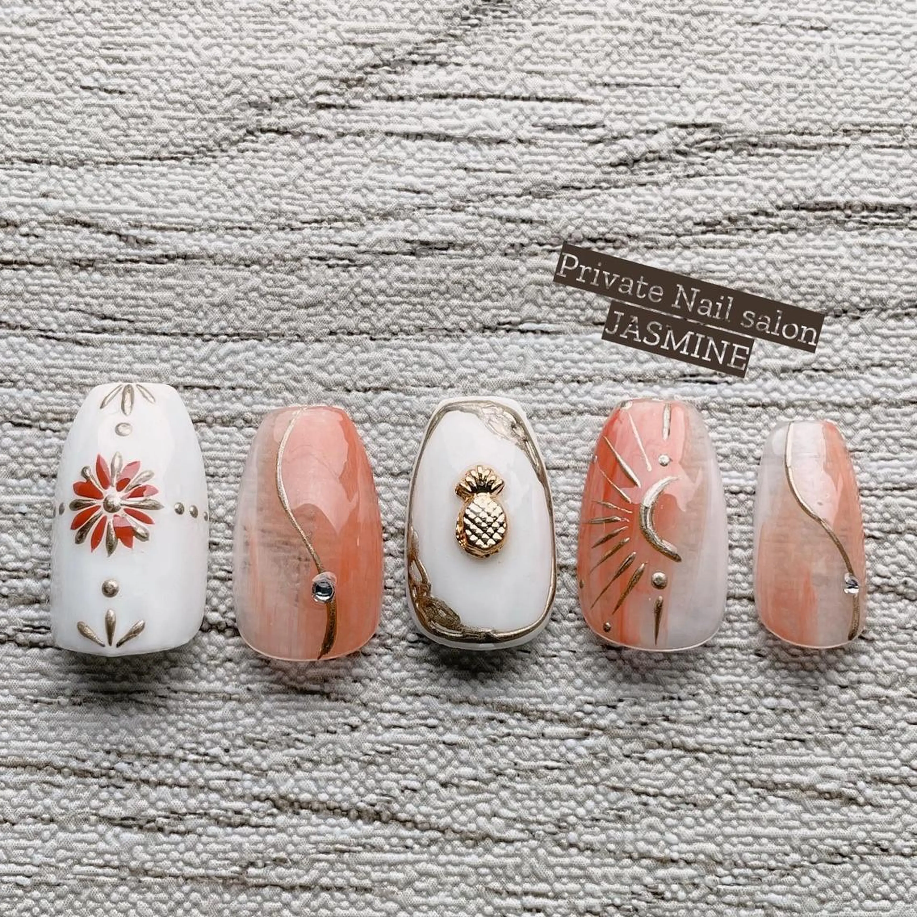 ネイル 夏ネイル ハンドネイル Nail salon JASMINEのネイルデザイン