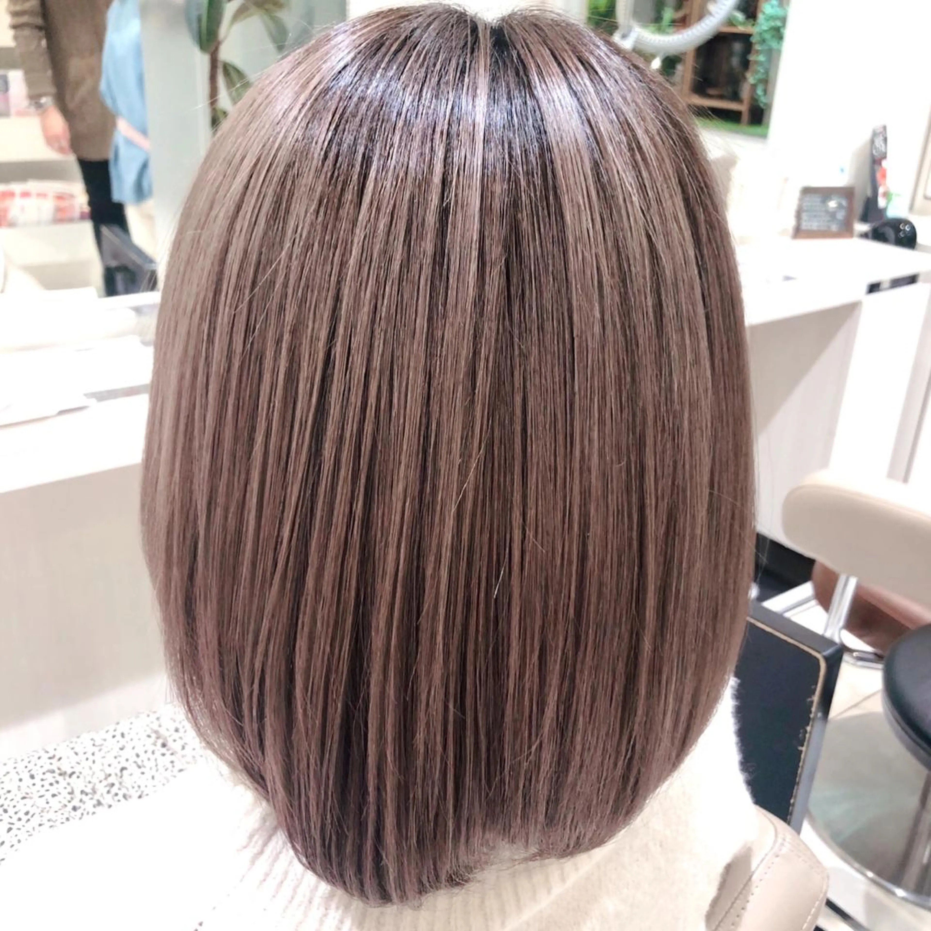 ミディアム 三箇島陽香/髪質改善 クロスパーマ縮毛矯正のヘアスタイル