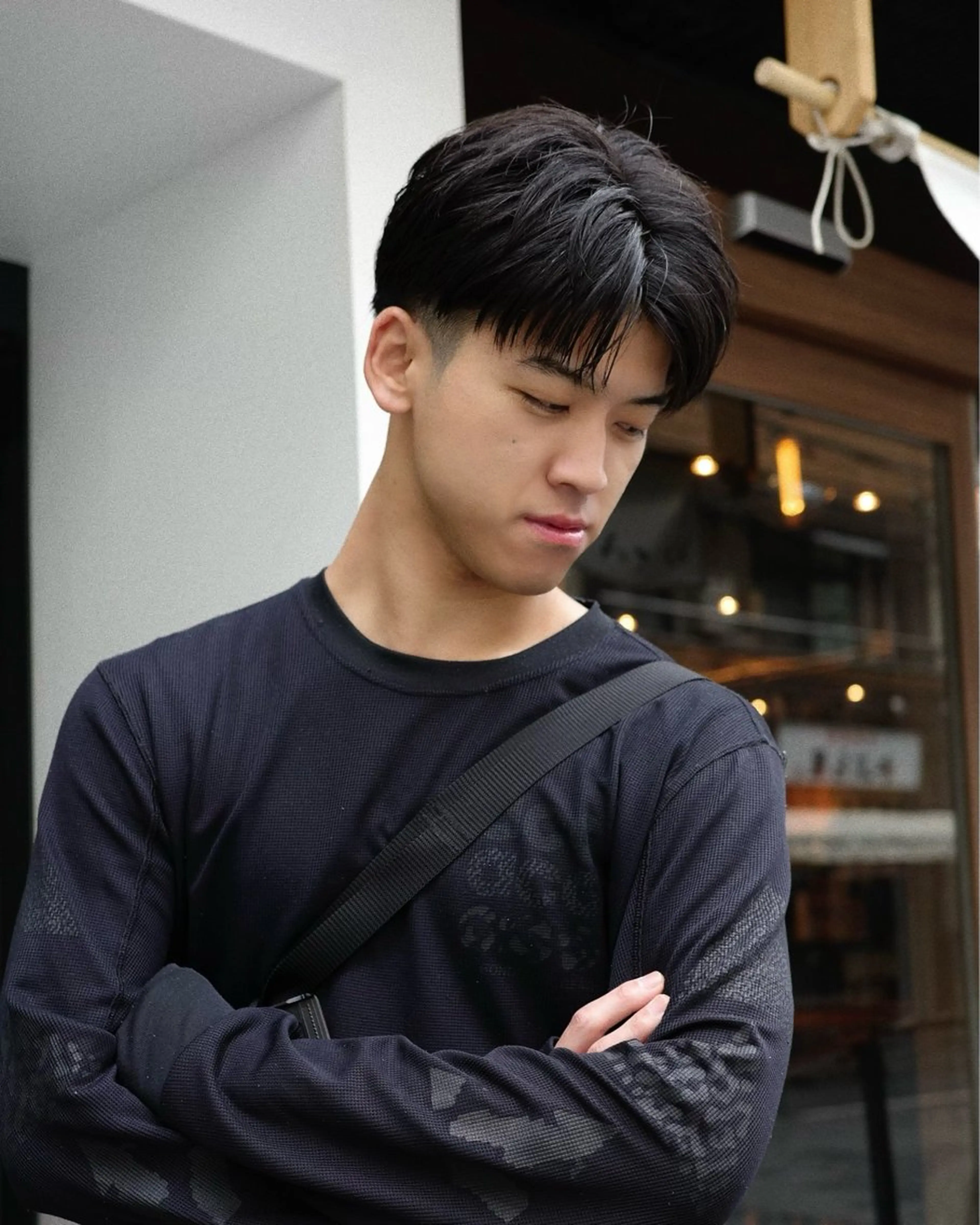 メンズ ビジネス センターパート カット お洒落カジュアル🍃 まなとのヘアスタイル