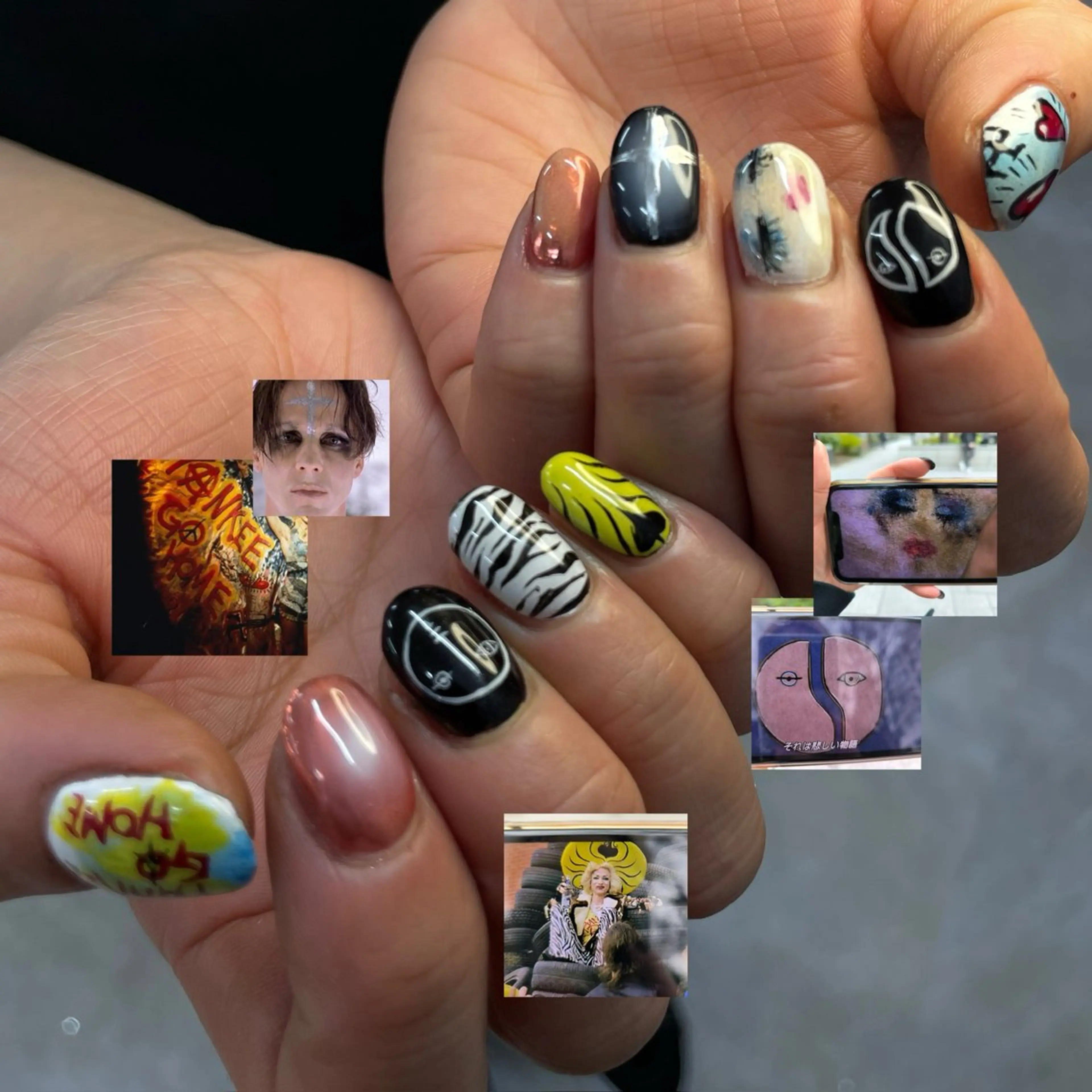 ネイル ハンドネイル ひめか🫁 推し概念・個性派のネイルデザイン