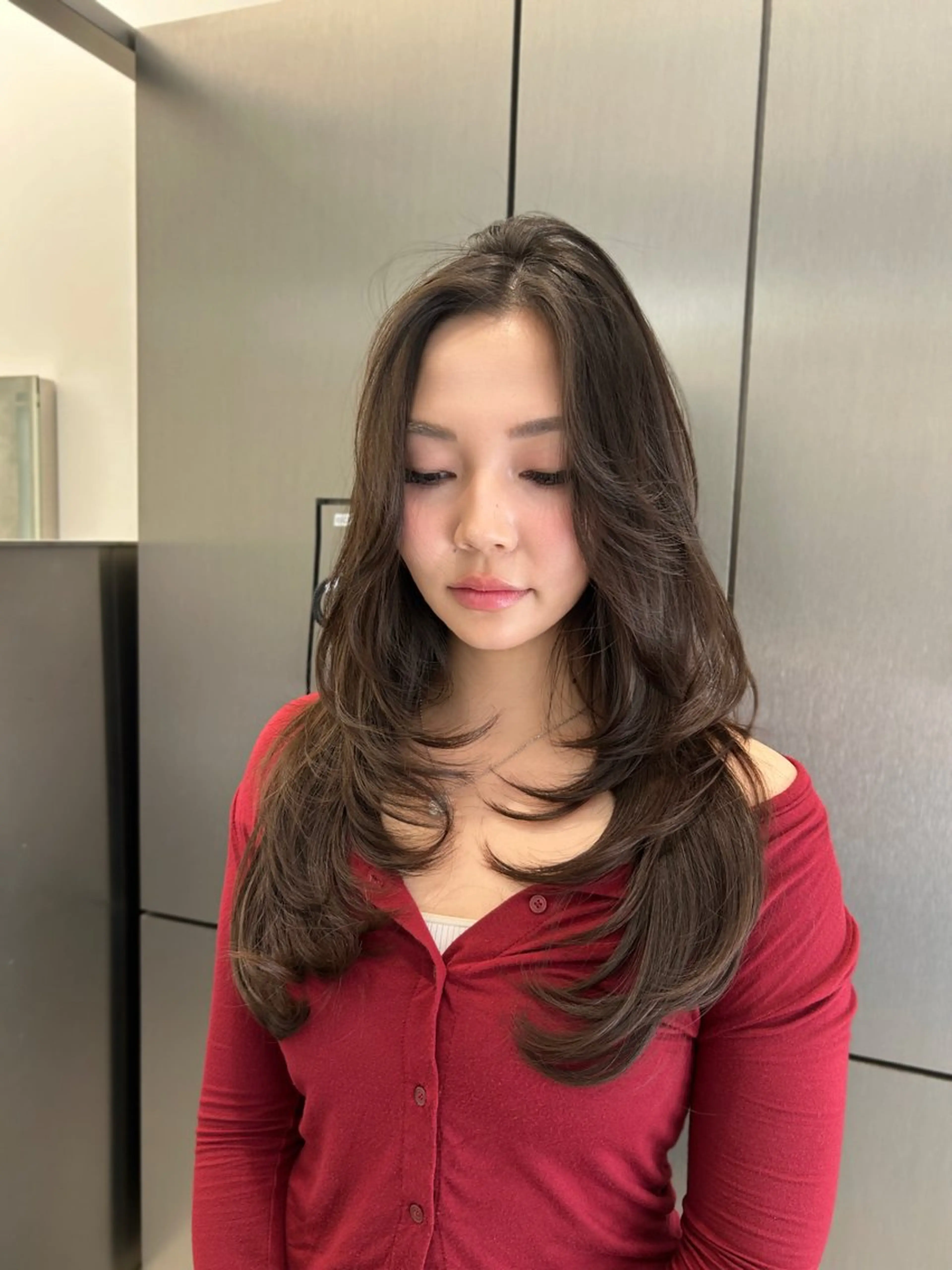 ロング レイヤーカット カット ヘアカラー 大人レイヤー/艶美髪 🇺🇸TOMONAのヘアスタイル