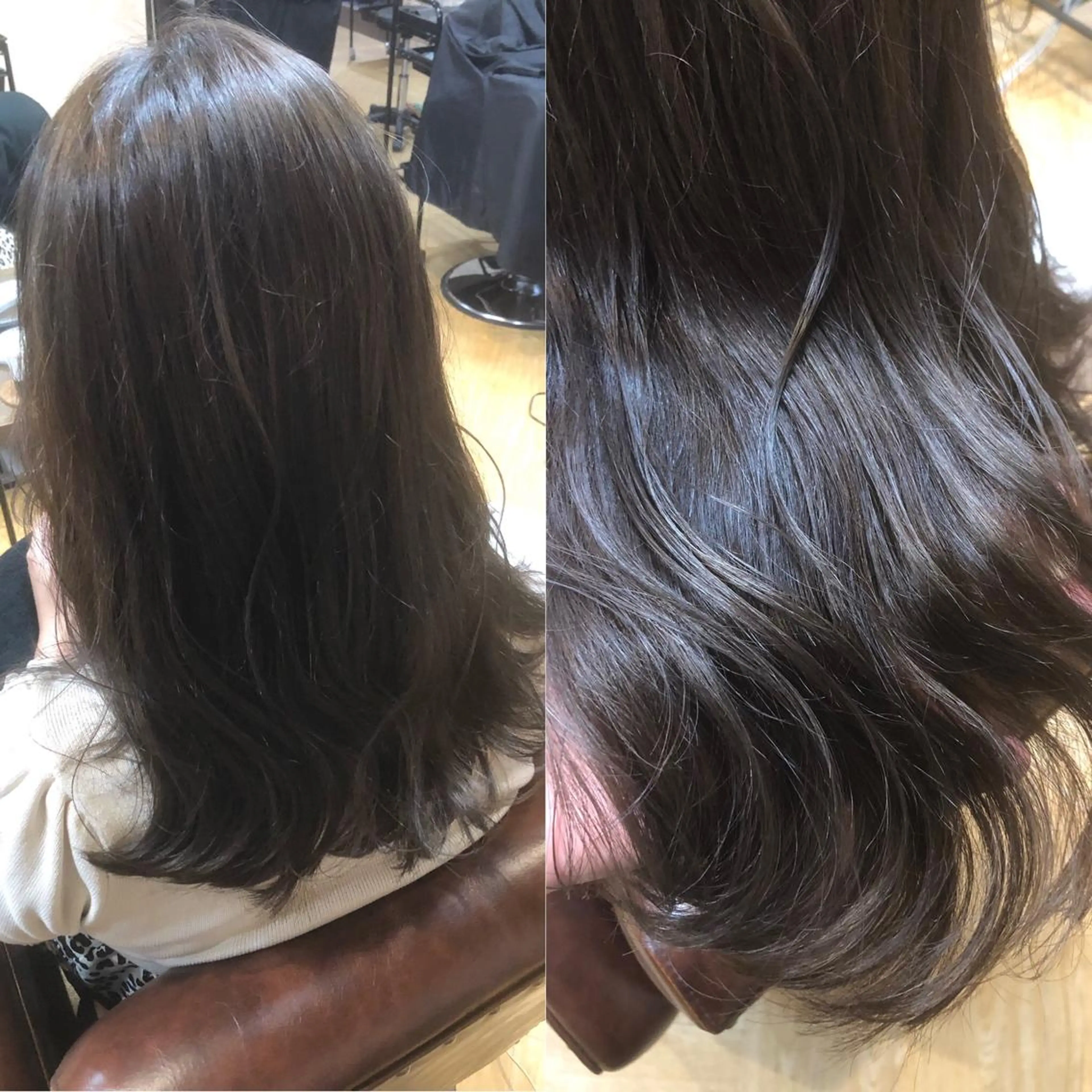 ミディアム カラー アッシュ ベージュカラー ピンクカラー ヘアカラー トリートメント antica YOSHIのヘアスタイル