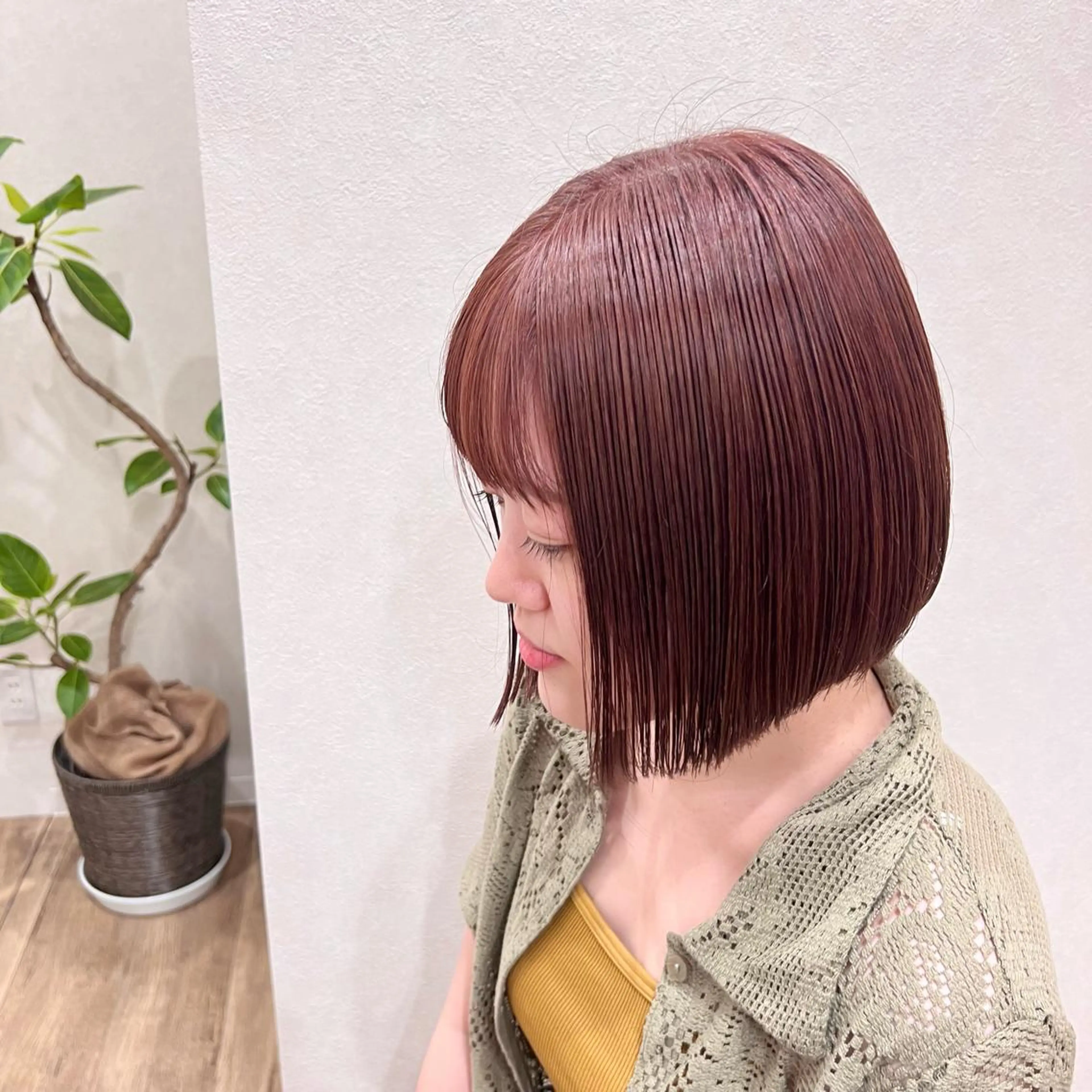 ミディアム カラー ピンクカラー バイオレットカラー 🍇おぐら めぐみ🍇のヘアスタイル