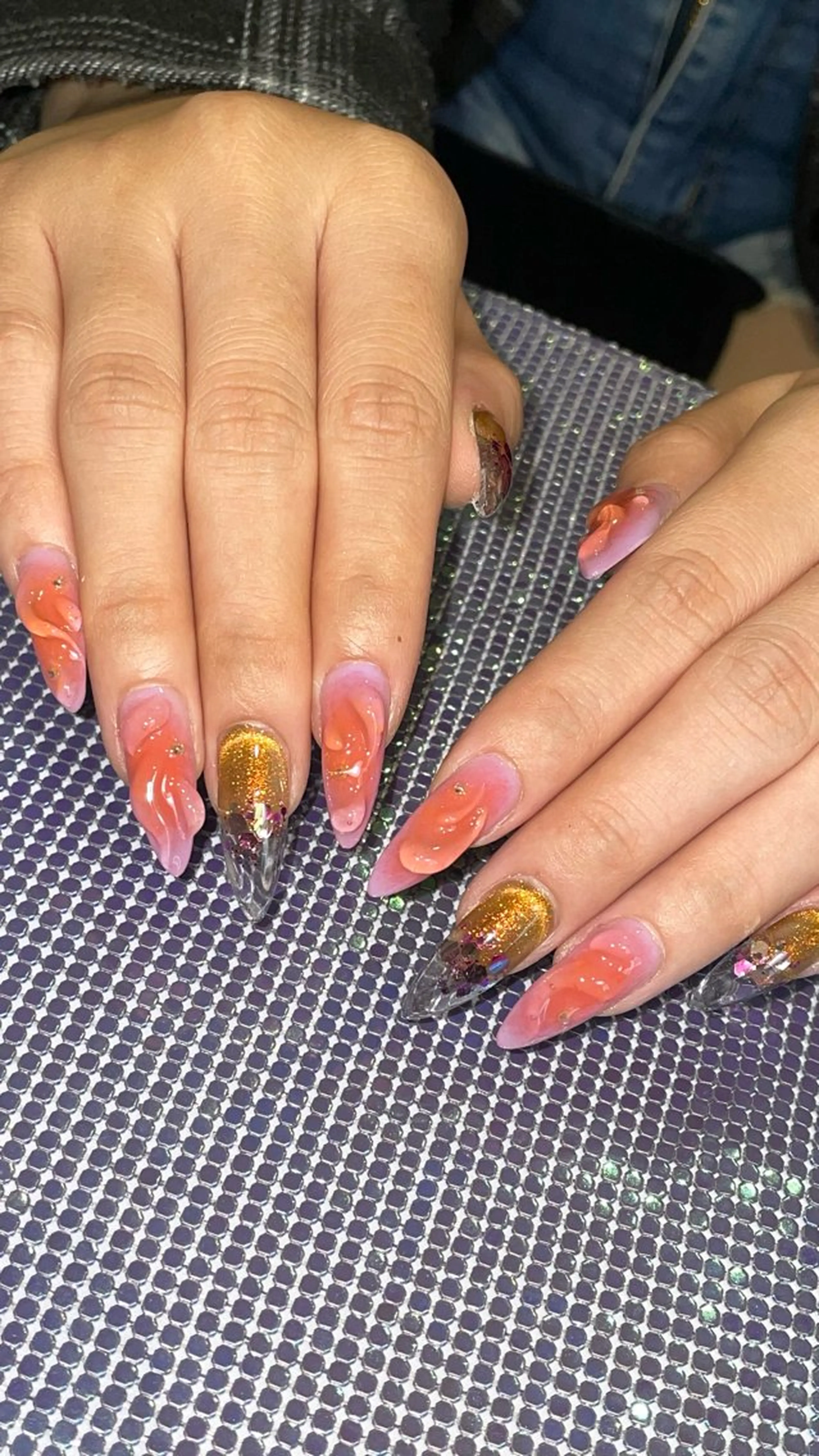 ネイル ラメ(グリッター) RICO Nail パーツつけ放題🌈のネイルデザイン