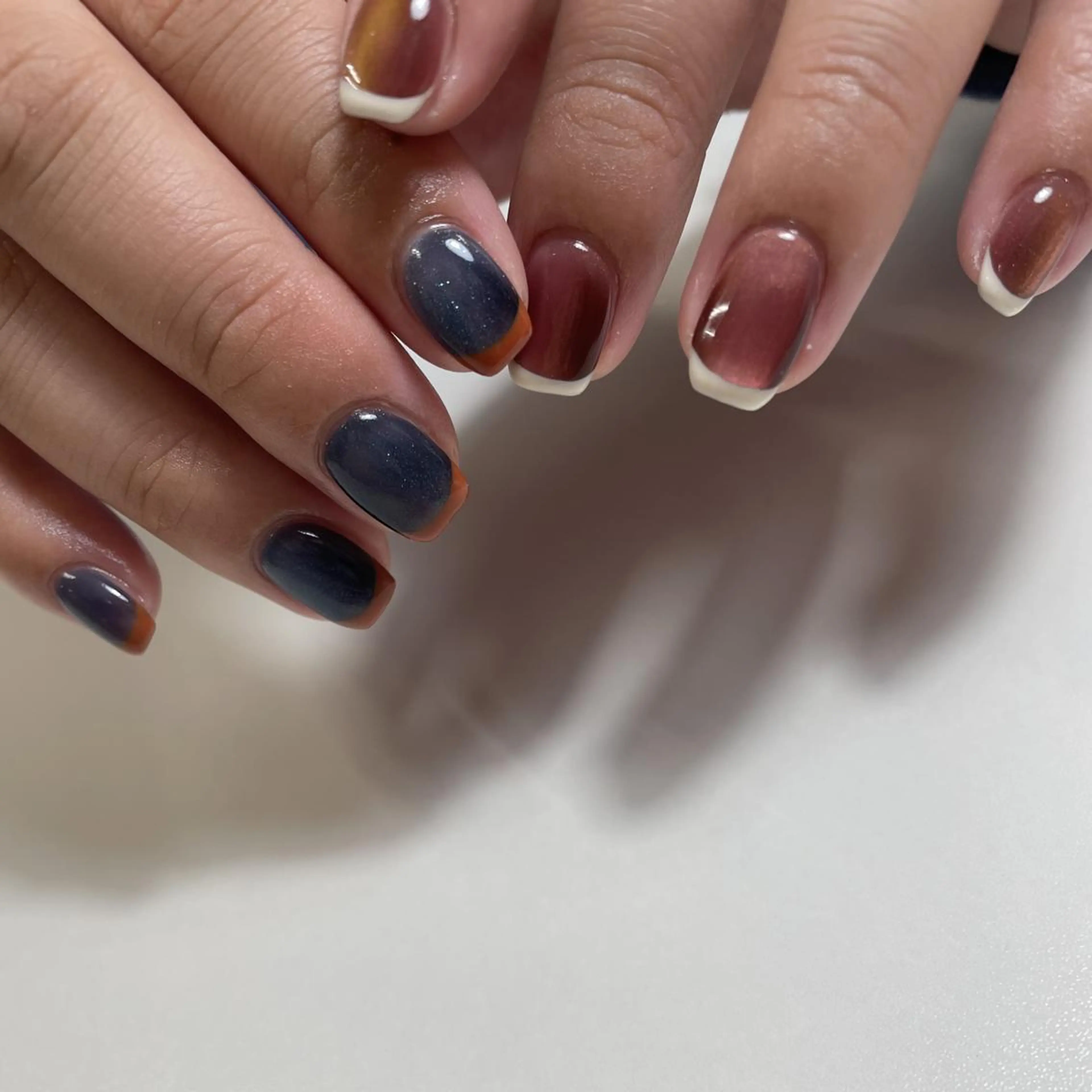 ネイル 🫧aku🫧 自由が丘／フィルインのネイルデザイン