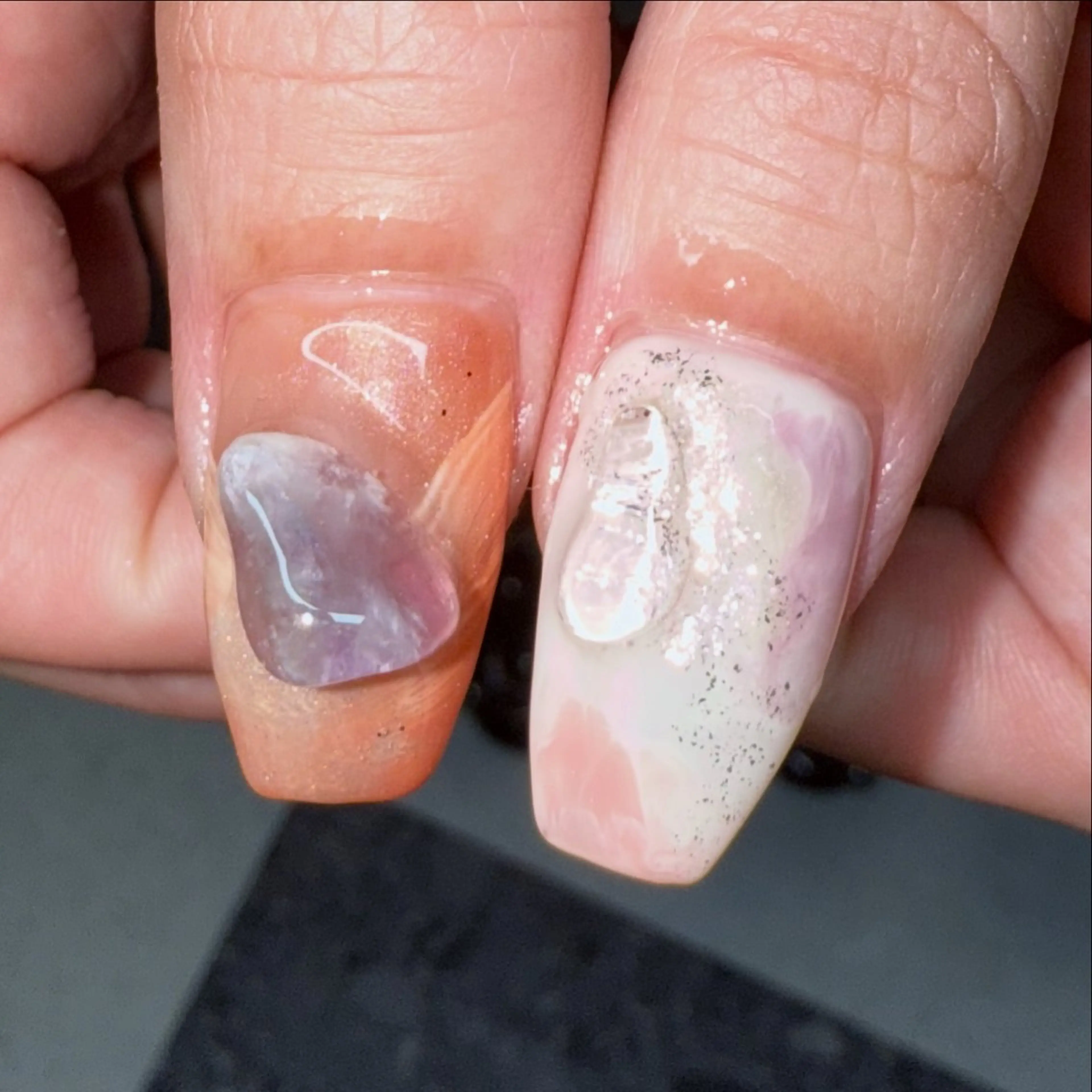 ネイル アートネイル ニュアンスネイル シンプルネイル ハンドネイル posa nail モエミのネイルデザイン
