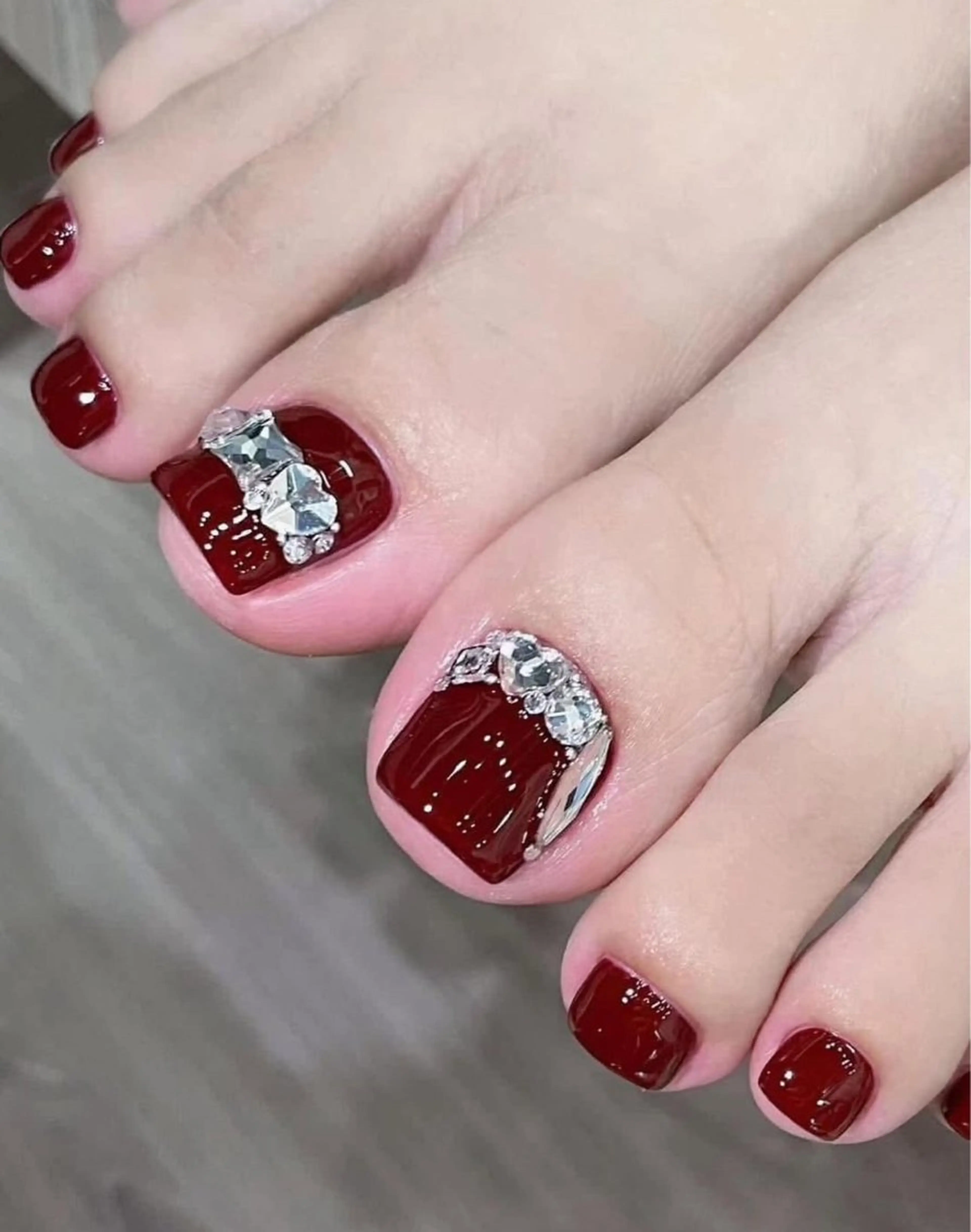 ネイル フットネイル 🎀PG🩵 ネイルサロンのネイルデザイン