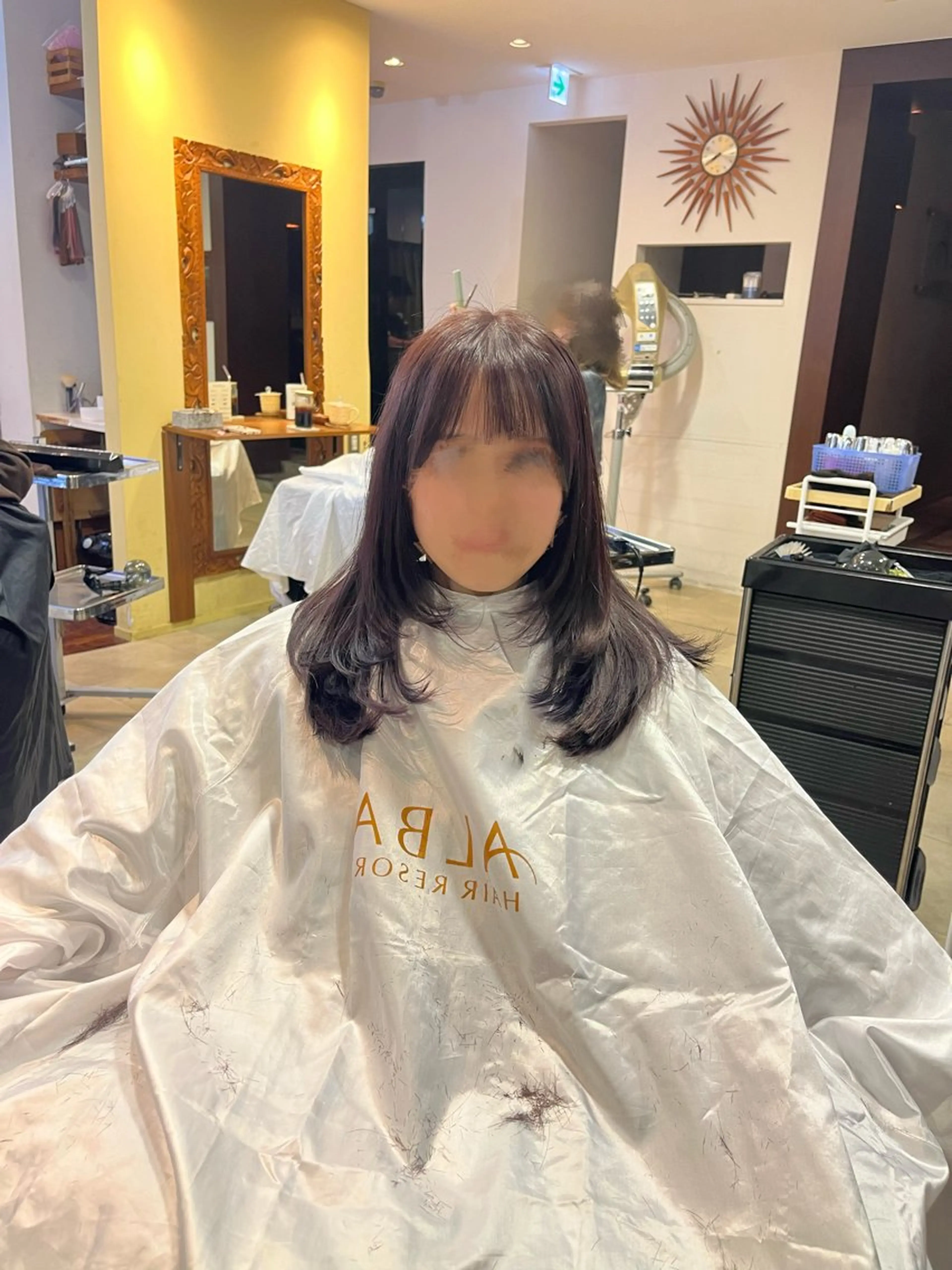 セミロング カラー ラベンダーカラー レイヤーカット カットが上手い 💇‍♂🌸サク🌸のヘアスタイル